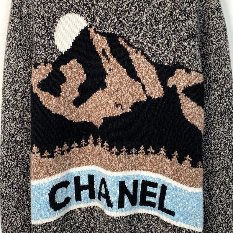 Chanel Chanel Ski series 24 color-blocked logo letter inlaid cashm Size S / US 4 / IT 40 - 4 Thumbnail
