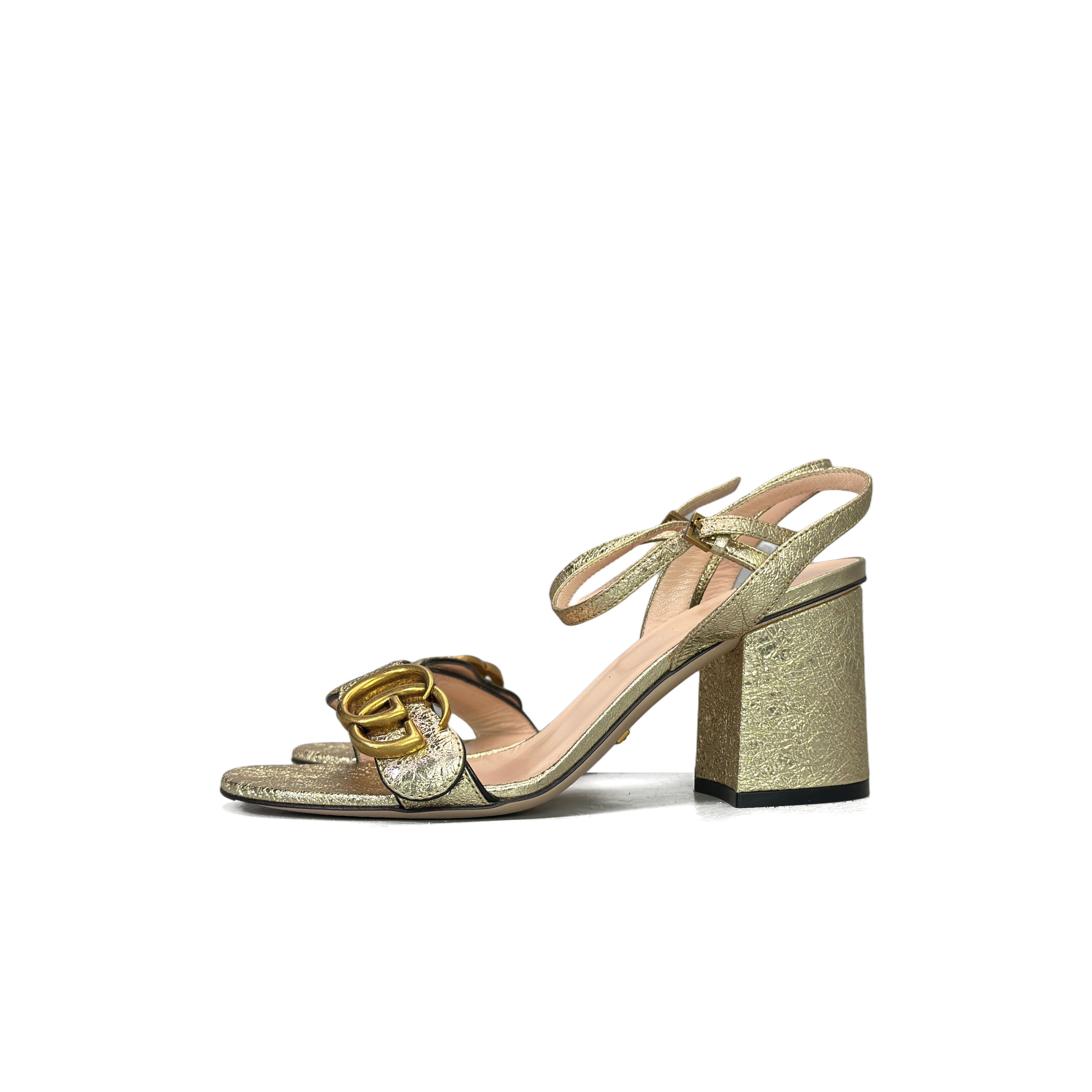 Gucci Gucci Double G Metallic Sandals Size 35 Size US 5 / IT 35 - 1 Thumbnail