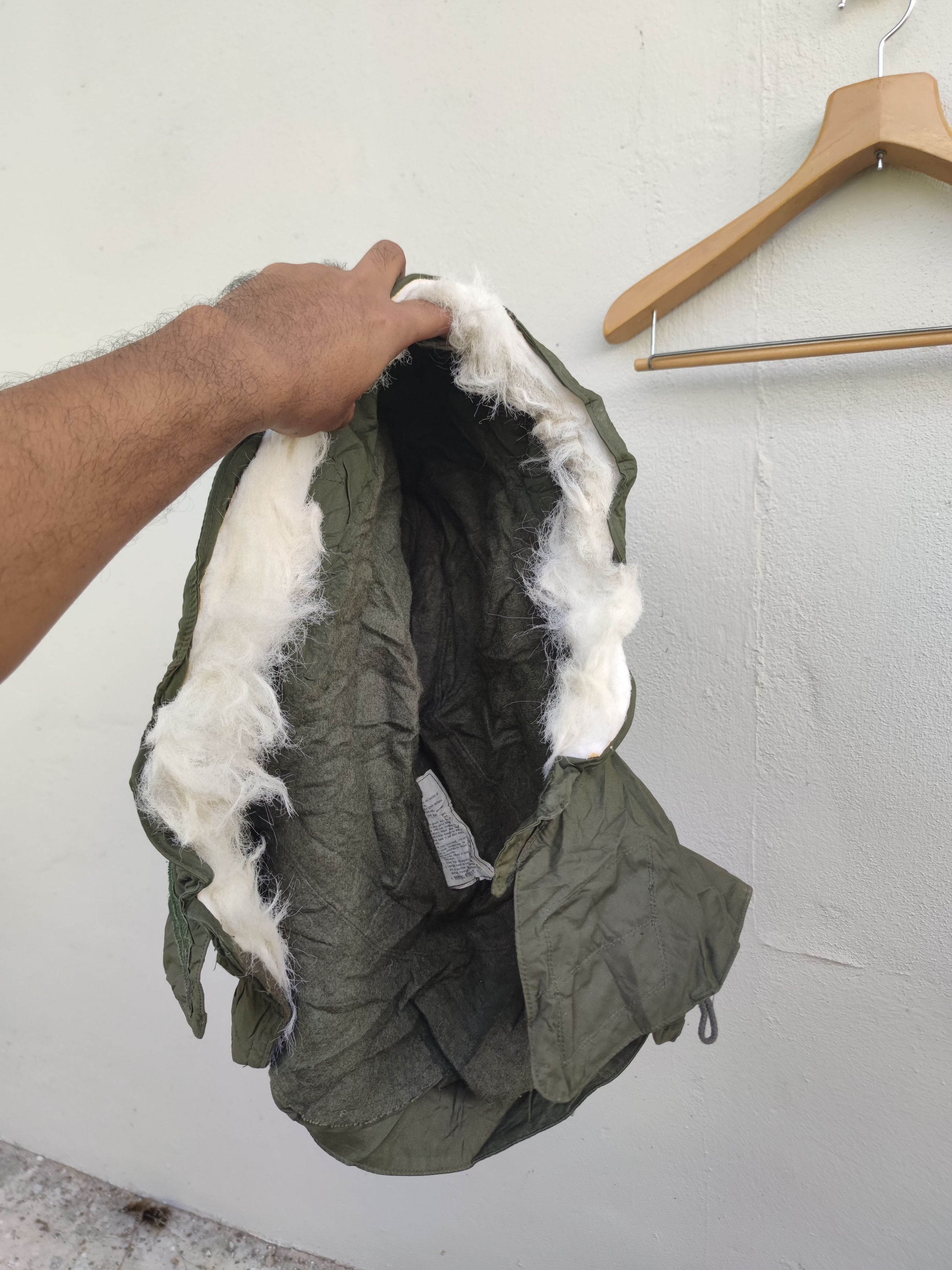 Vintage 80s Military Cold Weather Hood w/Synthetic Fur Ruff OG-107 Size ONE SIZE - 4 Thumbnail
