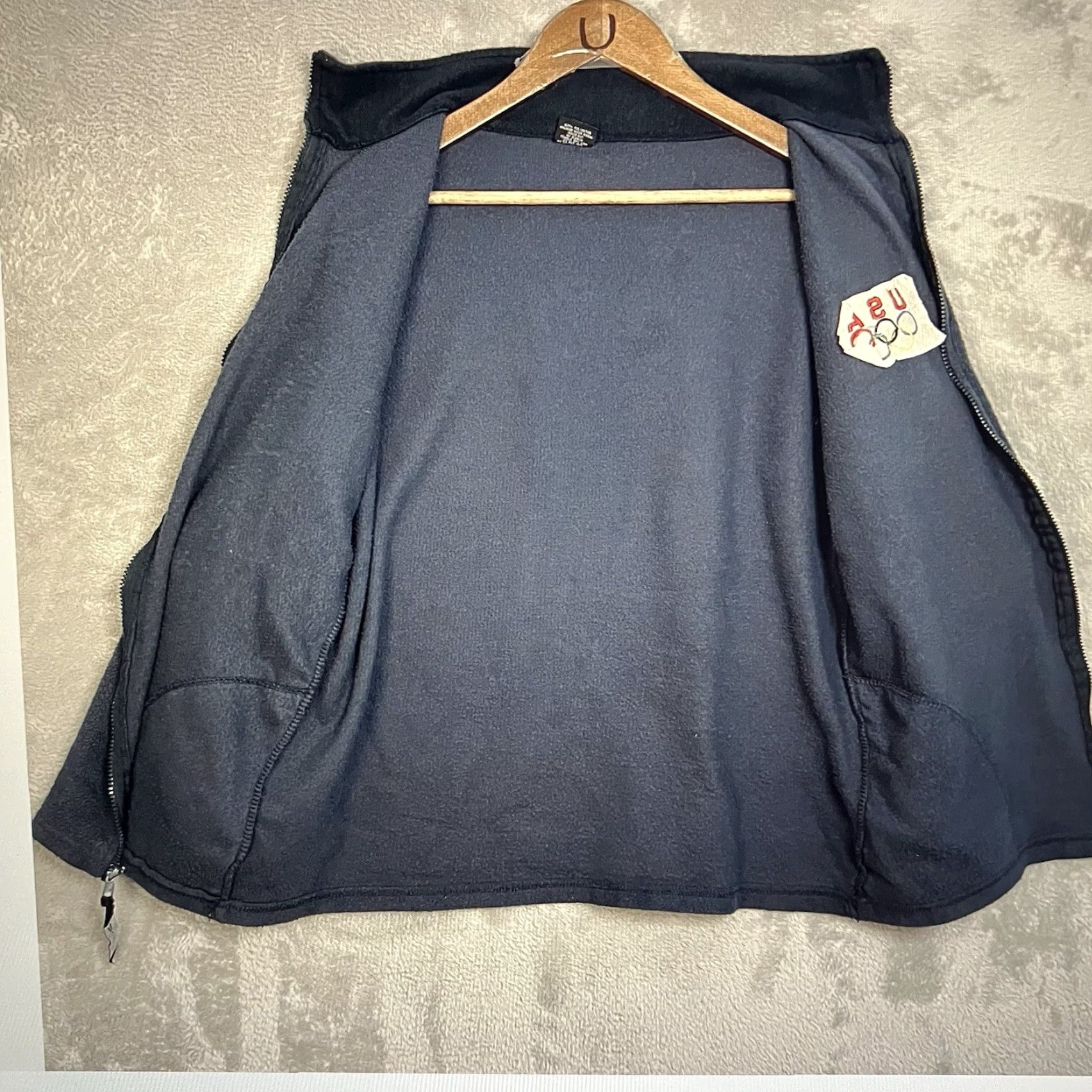 Vintage VINTAGE Olympic Jacket Mens XL Full Zip Blue 90s Embroidered USA Fleece Windbreaker Size US XL / EU 56 / 4 - 3 Thumbnail