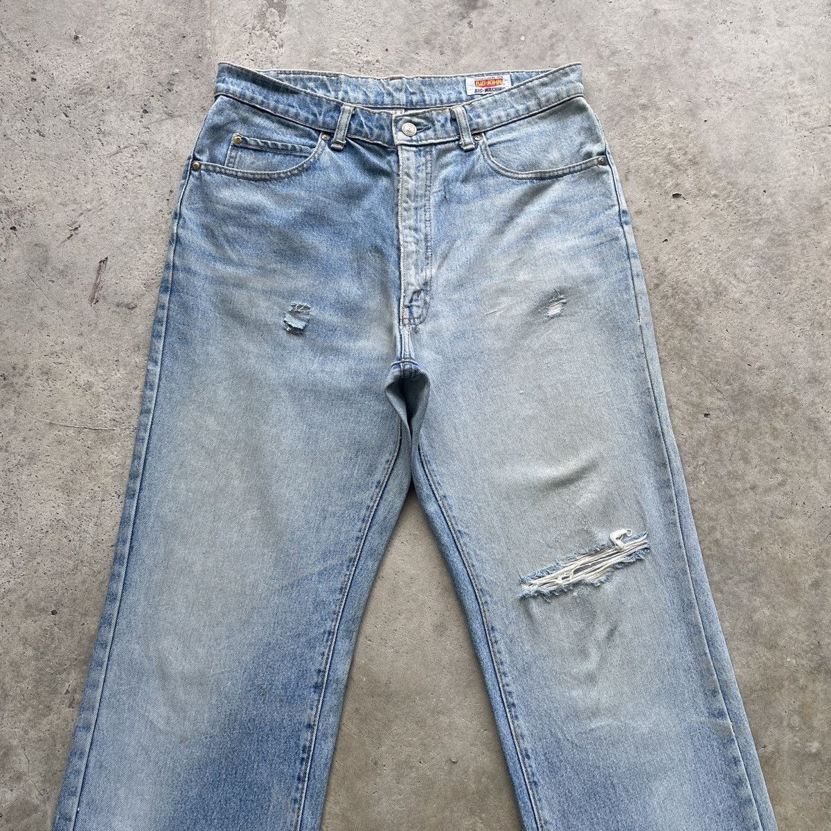 Japanese Brand × Jean W33 Vintage Japan Brand Faded Denim Distressed Pants Jeans Size US 33 - 3 Thumbnail