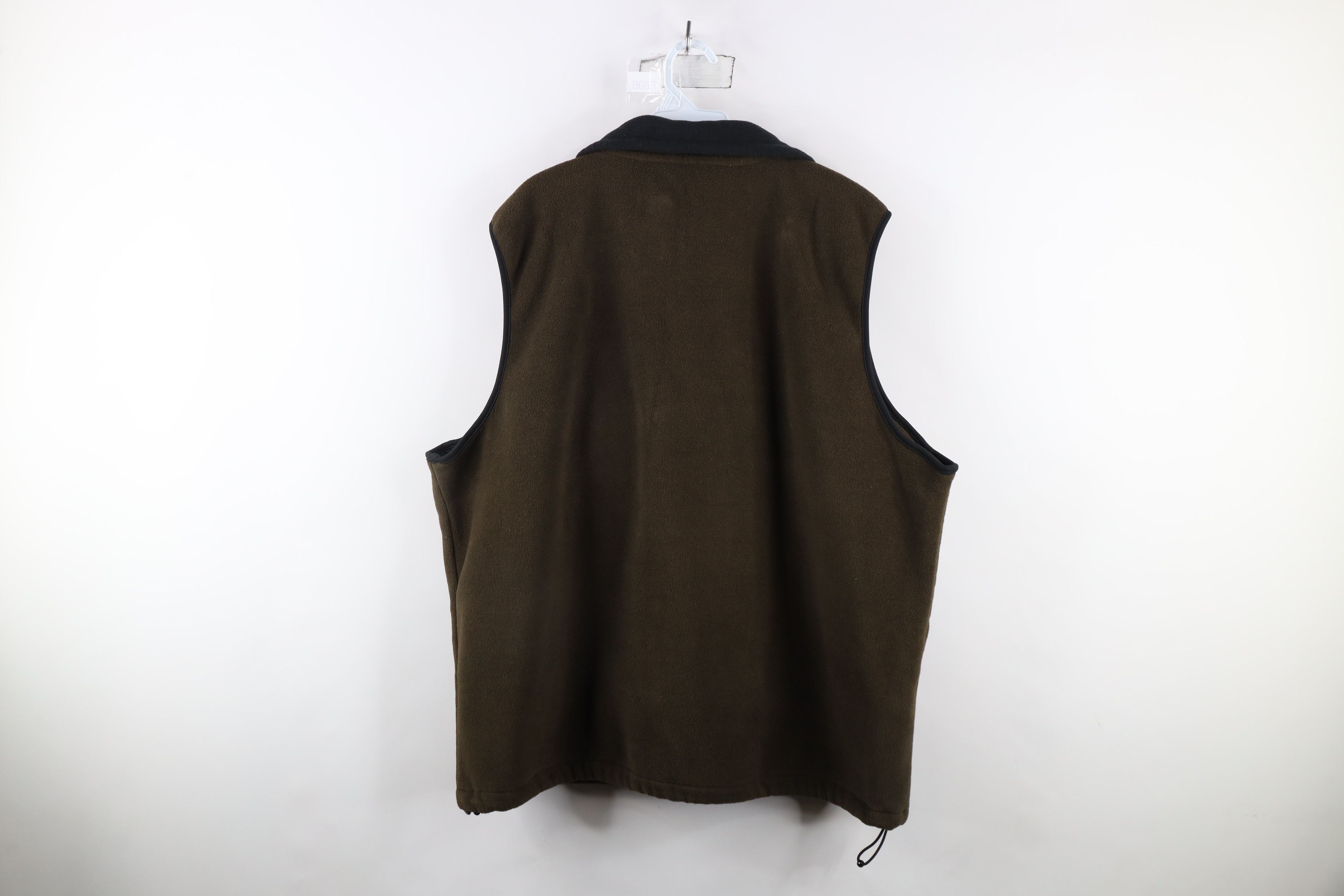 Eddie Bauer × Vintage Vintage 90s Eddie Bauer Fleece Vest Jacket Olive Green Size US XL / EU 56 / 4 - 12 Thumbnail
