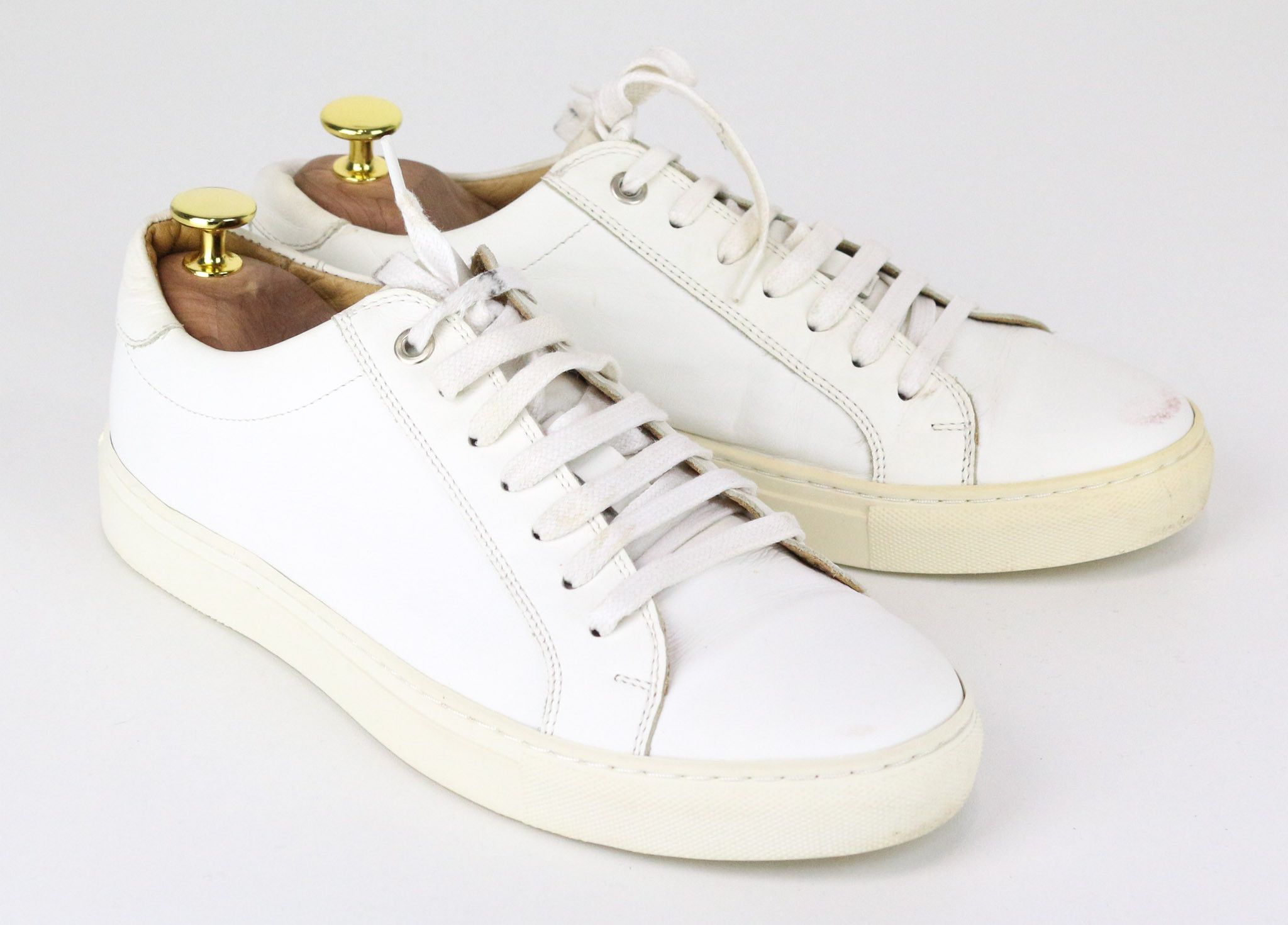 Suitsupply EU39 White Leather Laced Casual Sneakers 73135 Size US 6 / EU 39 - 1 Thumbnail
