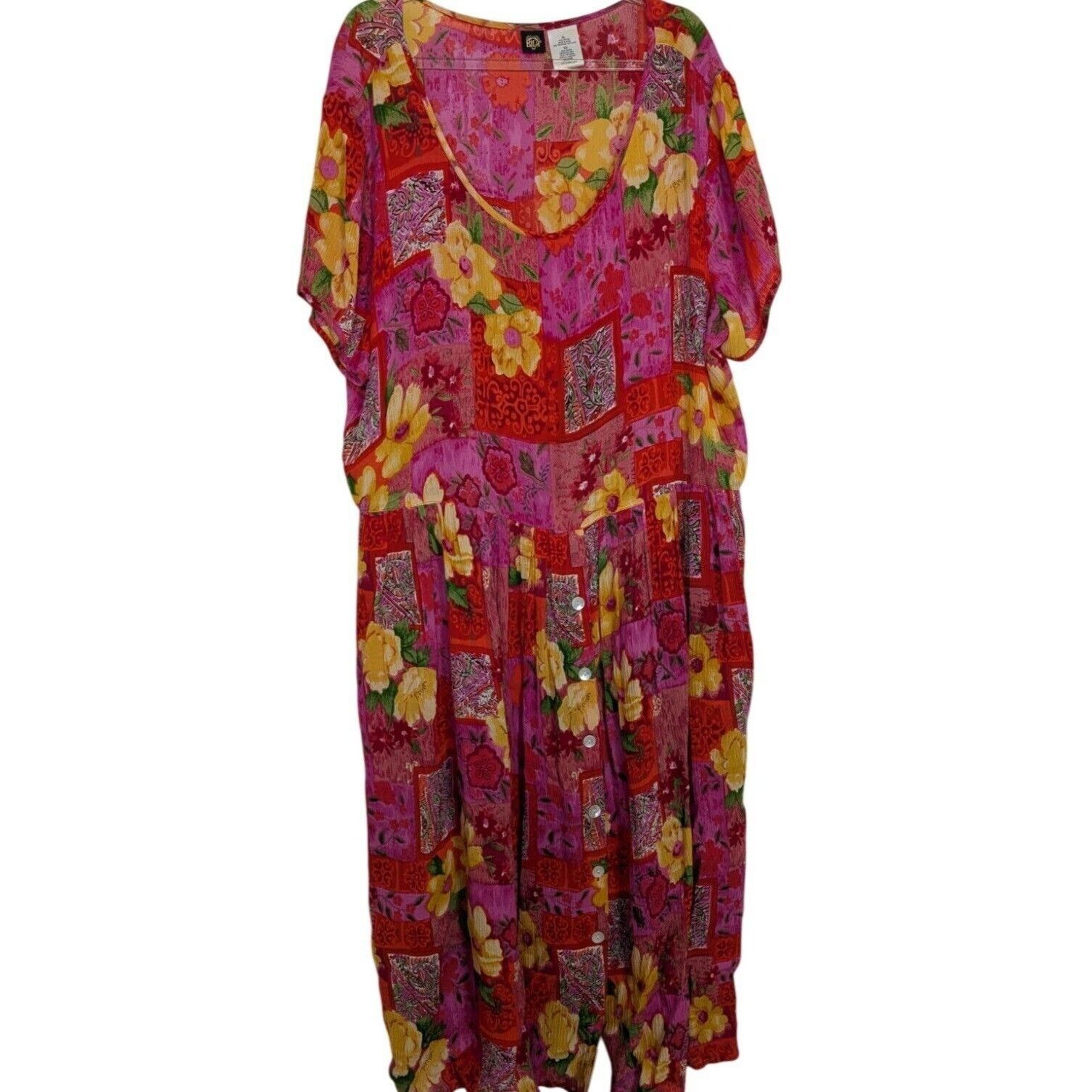 Other Bila Floral Midi Dress Womens Size XL Pink Short Sleeve Size XL / US 12-14 / IT 48-50 - 1 Thumbnail