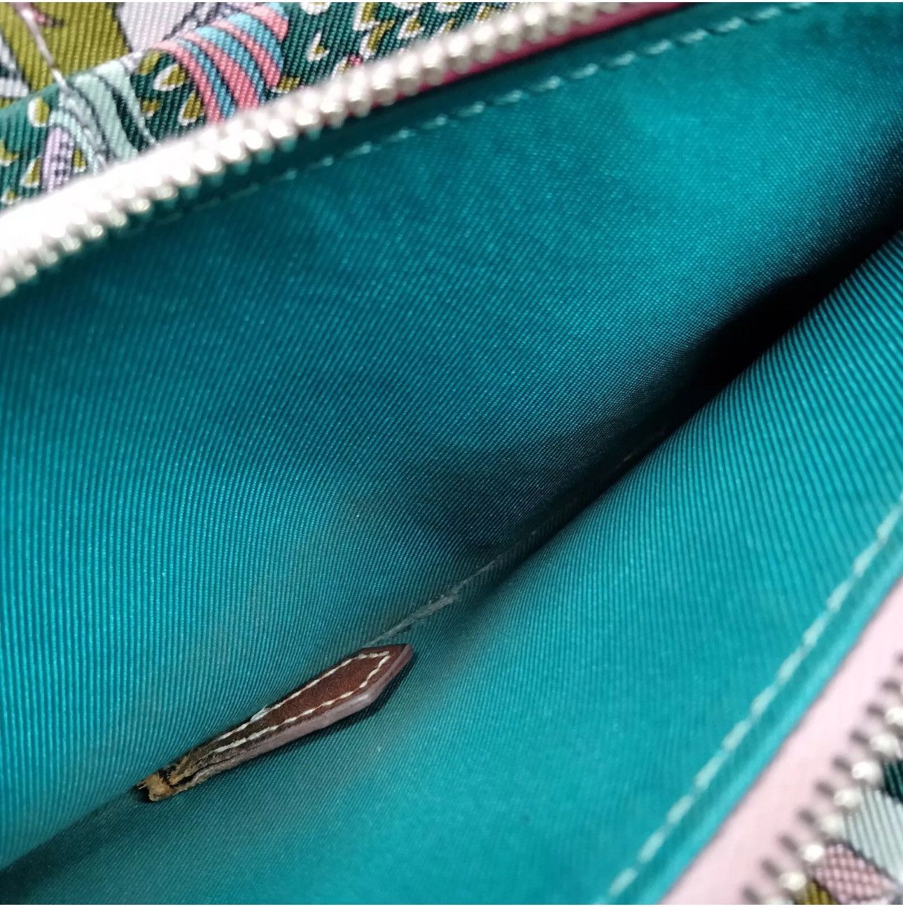 Hermes Long Wallet Lime Brown Leather