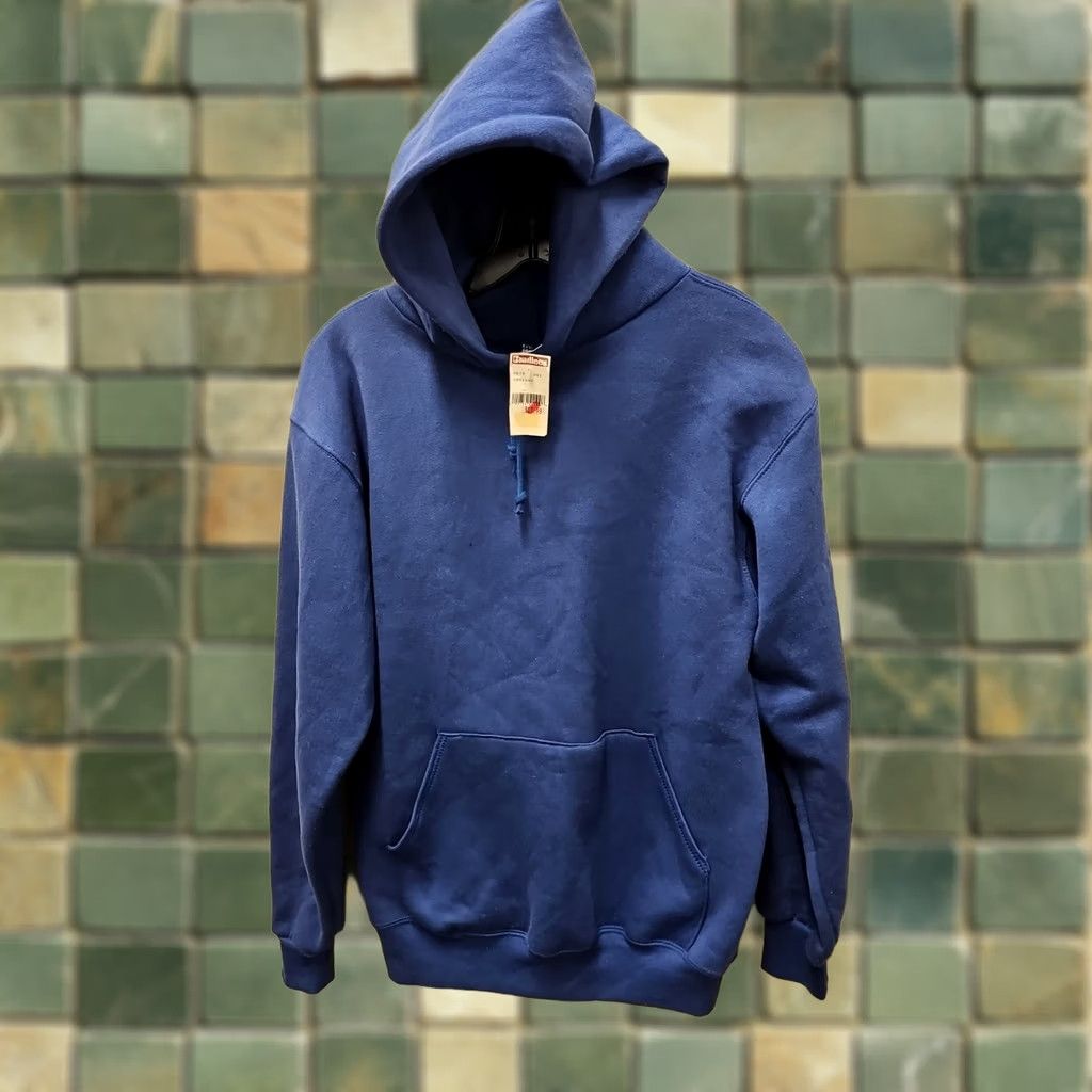 Jerzees Vintage Jerzees Hoodie Mens M Blue Long Sleeve Crew Neck Sweatshirt Size US M / EU 48-50 / 2 - 1 Thumbnail