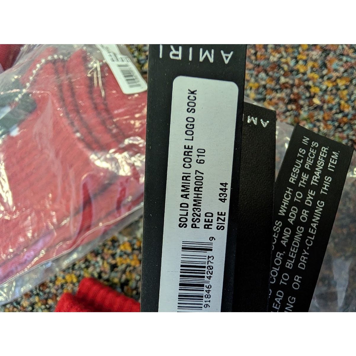 Amiri o1rshd1 Size: 43-44 / Solid Amiri Core Logo Socks Red Size ONE SIZE - 6 Thumbnail