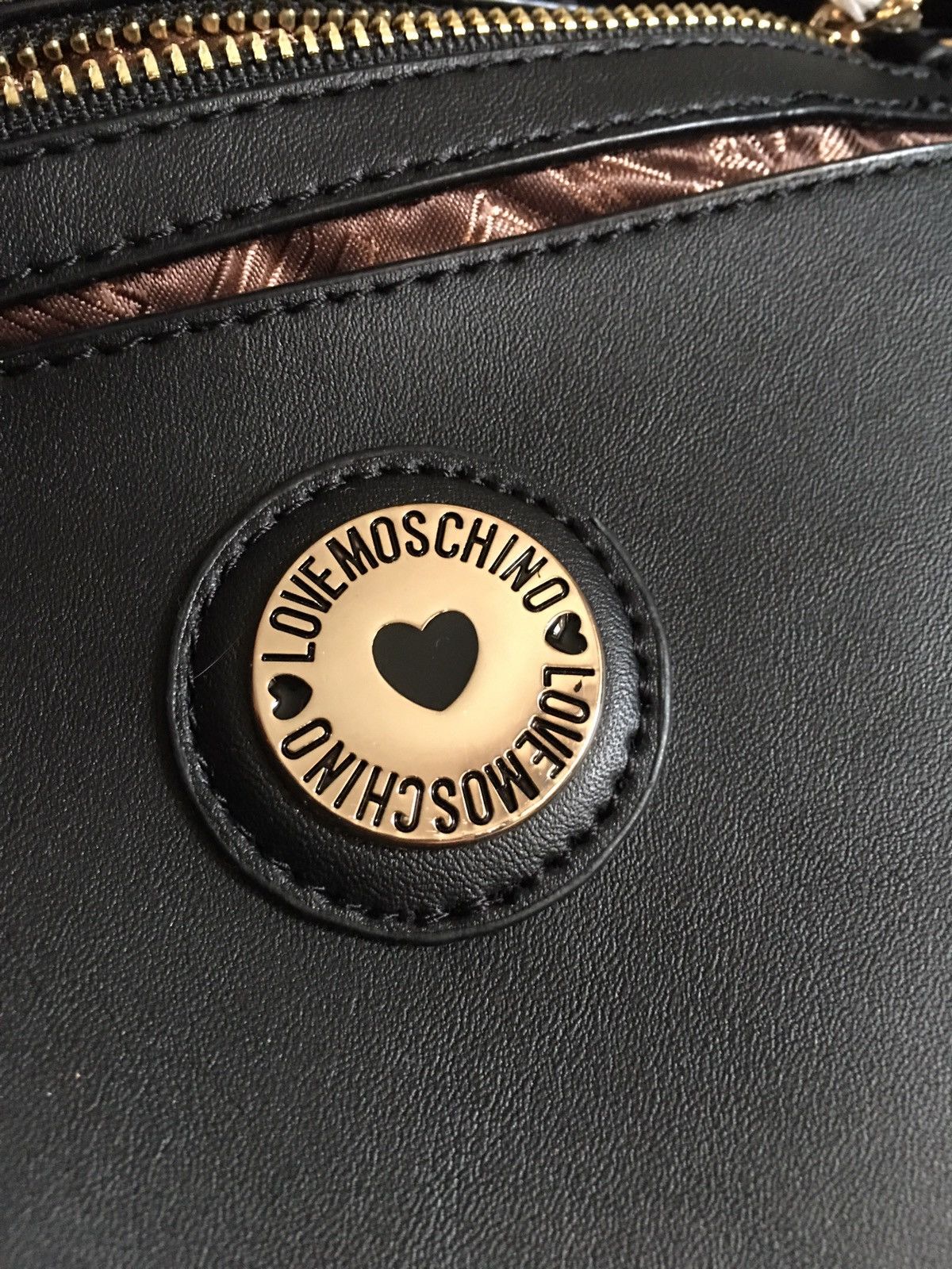 Love Moschino × Moschino Love Moschino Womens Love Heart Embossed Tote Bag Handbag Size ONE SIZE - 13 Thumbnail