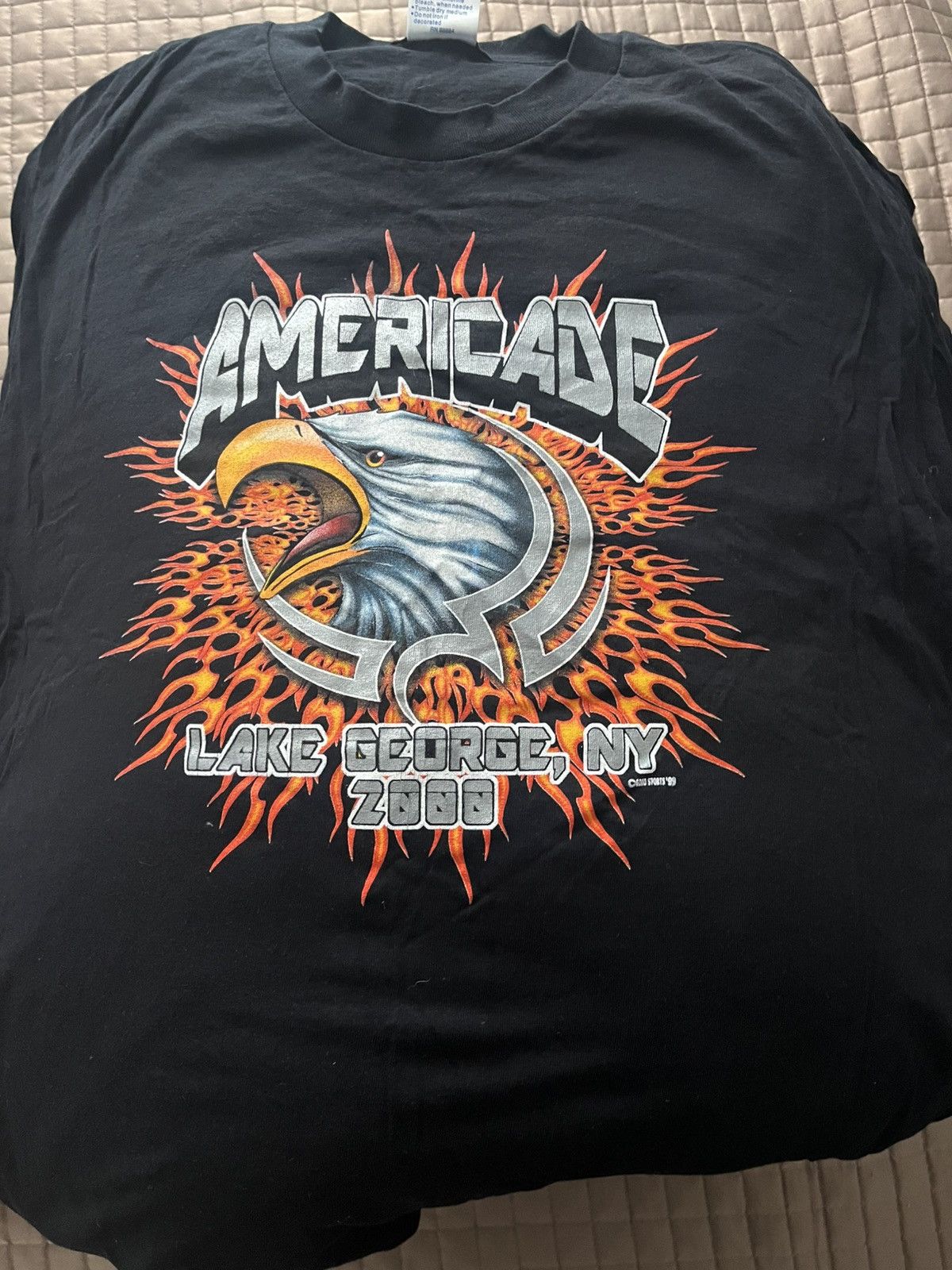Hanes Vintage Harley Americade Bike Rally Lake George NY T Shirt Size US L / EU 52-54 / 3 - 2 Thumbnail