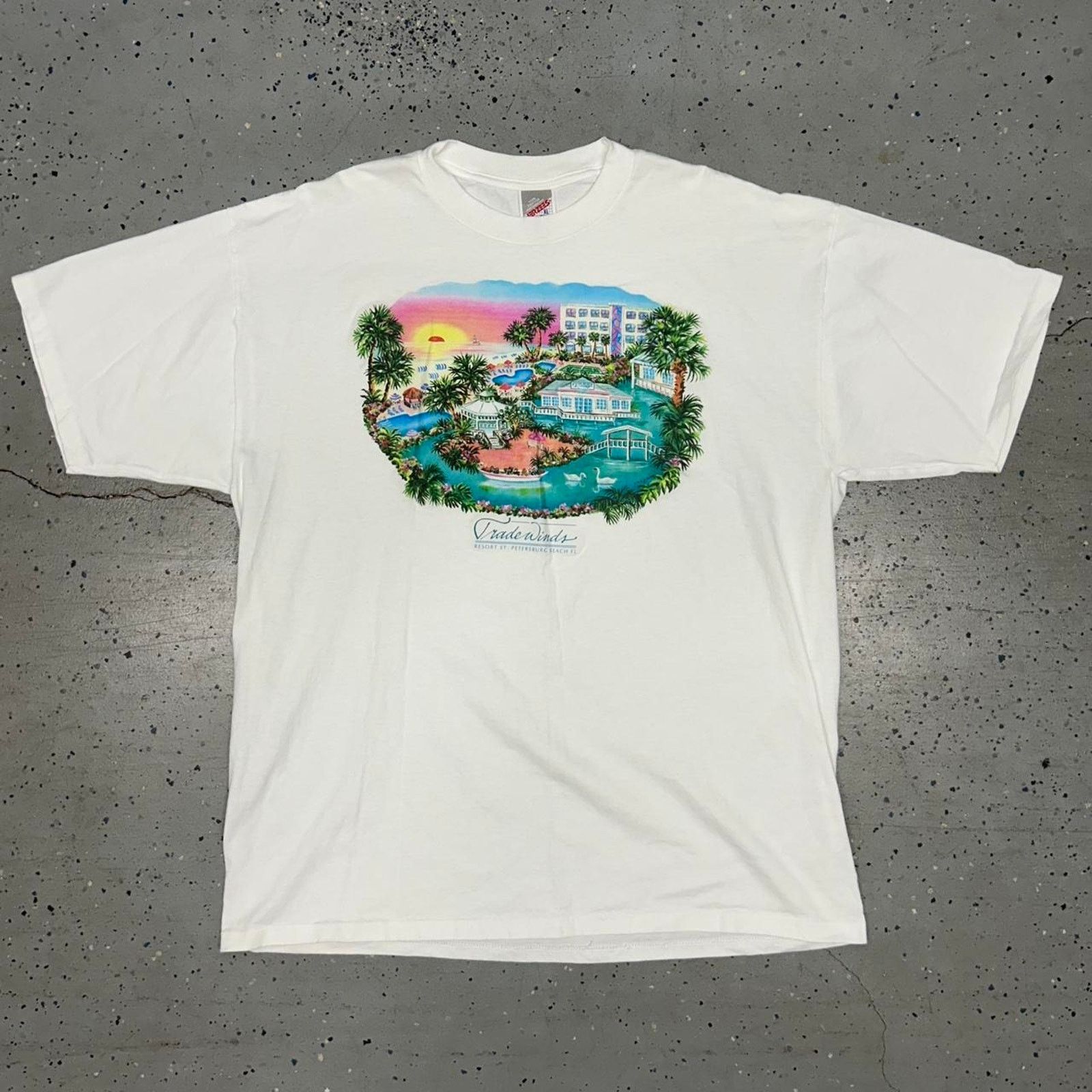 Jerzees White vintage Florida travel tee Size US XL / EU 56 / 4 - 1 Thumbnail