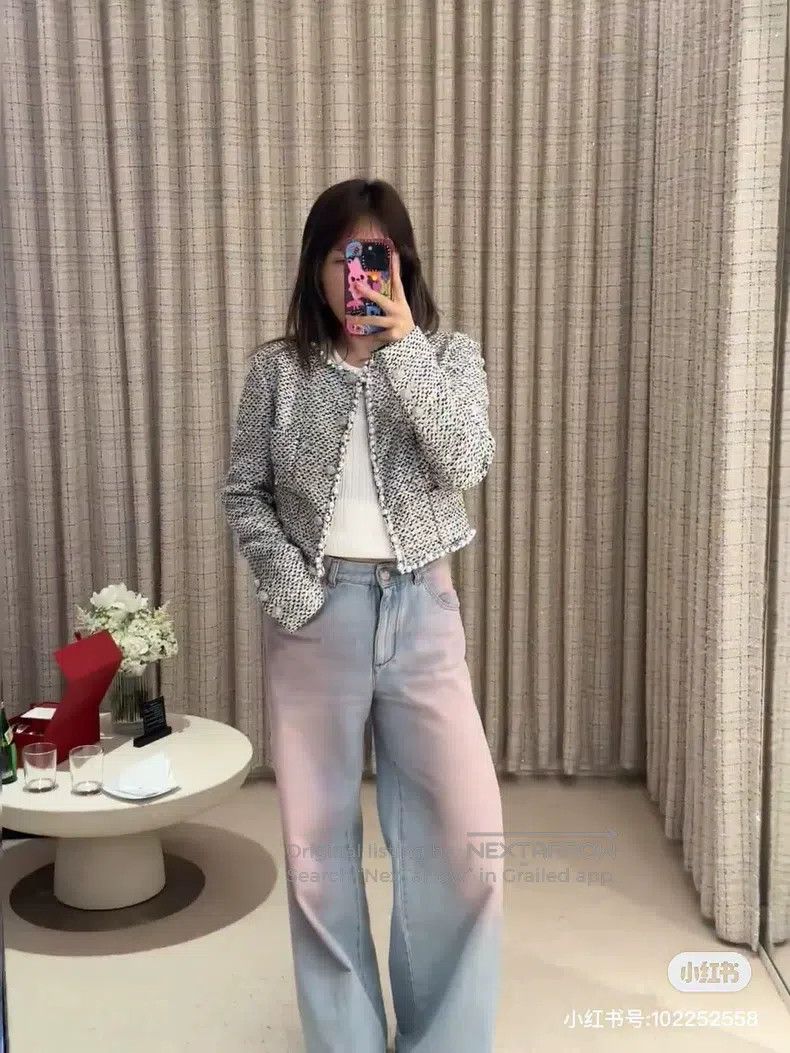 Chanel Chanel 25P blue and white pearl sequin knitted coat Size XS / US 0-2 / IT 36-38 - 8 Thumbnail