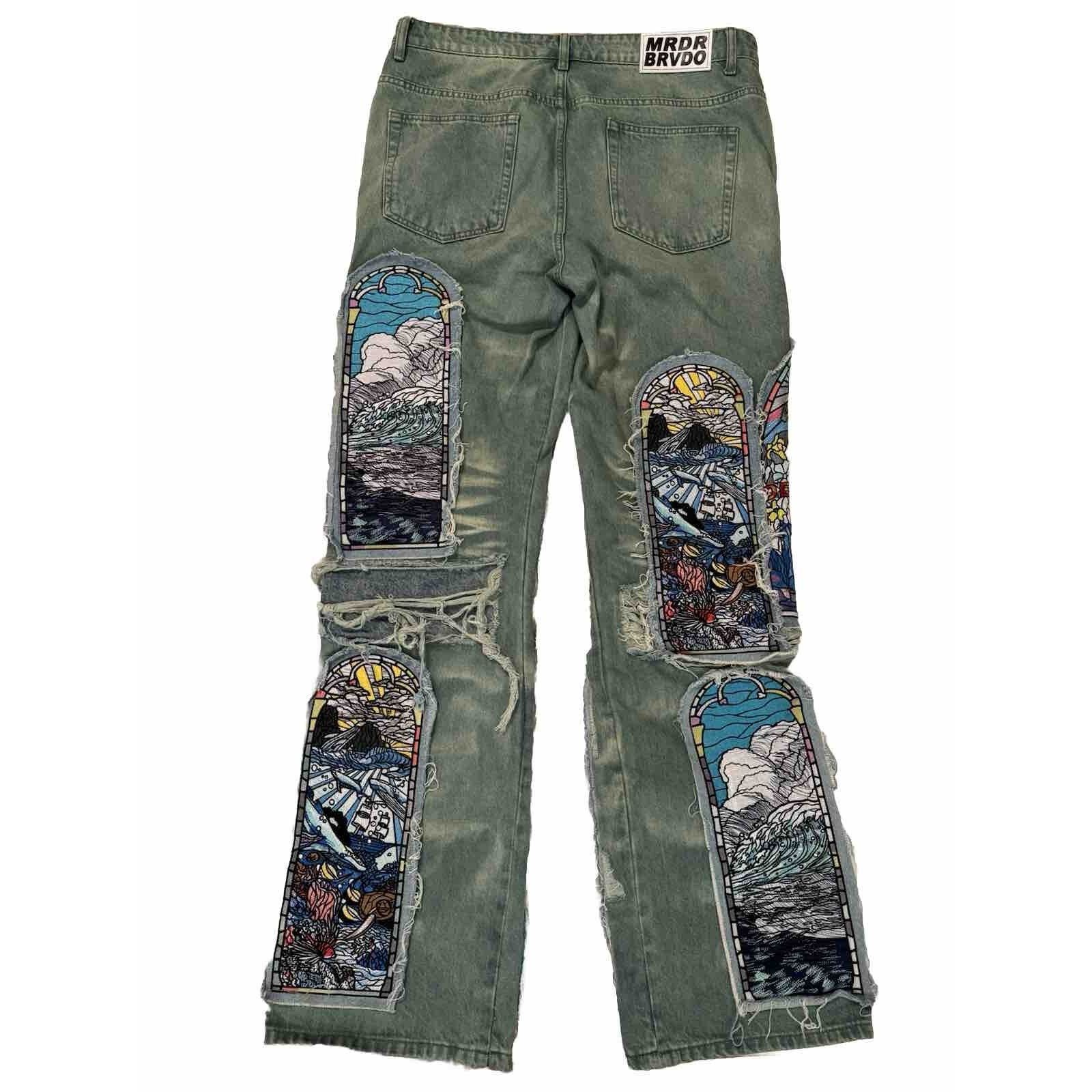Who Decides War Who Decides War Sandy Lane Fusion Denim Jeans 36 Size US 36 / EU 52 - 2 Thumbnail