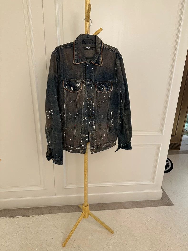Amiri Amiri Off-of-print denim jacket, splashing ink, paint and g Size US L / EU 52-54 / 3 - 5 Thumbnail