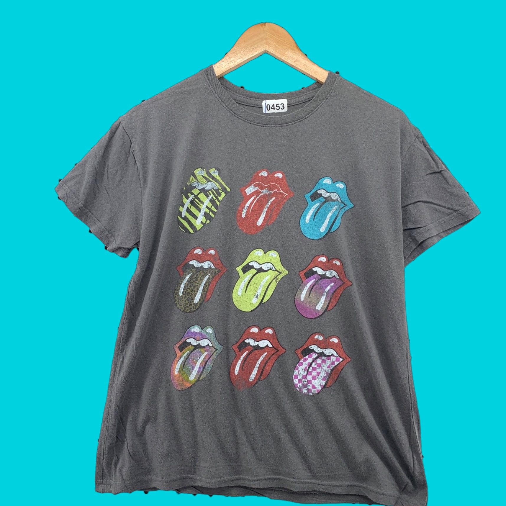 Vintage Rolling Stones Shirt Mens Medium Gray Music Band Rock TEE 20.5x26 Size US M / EU 48-50 / 2 - 1 Thumbnail