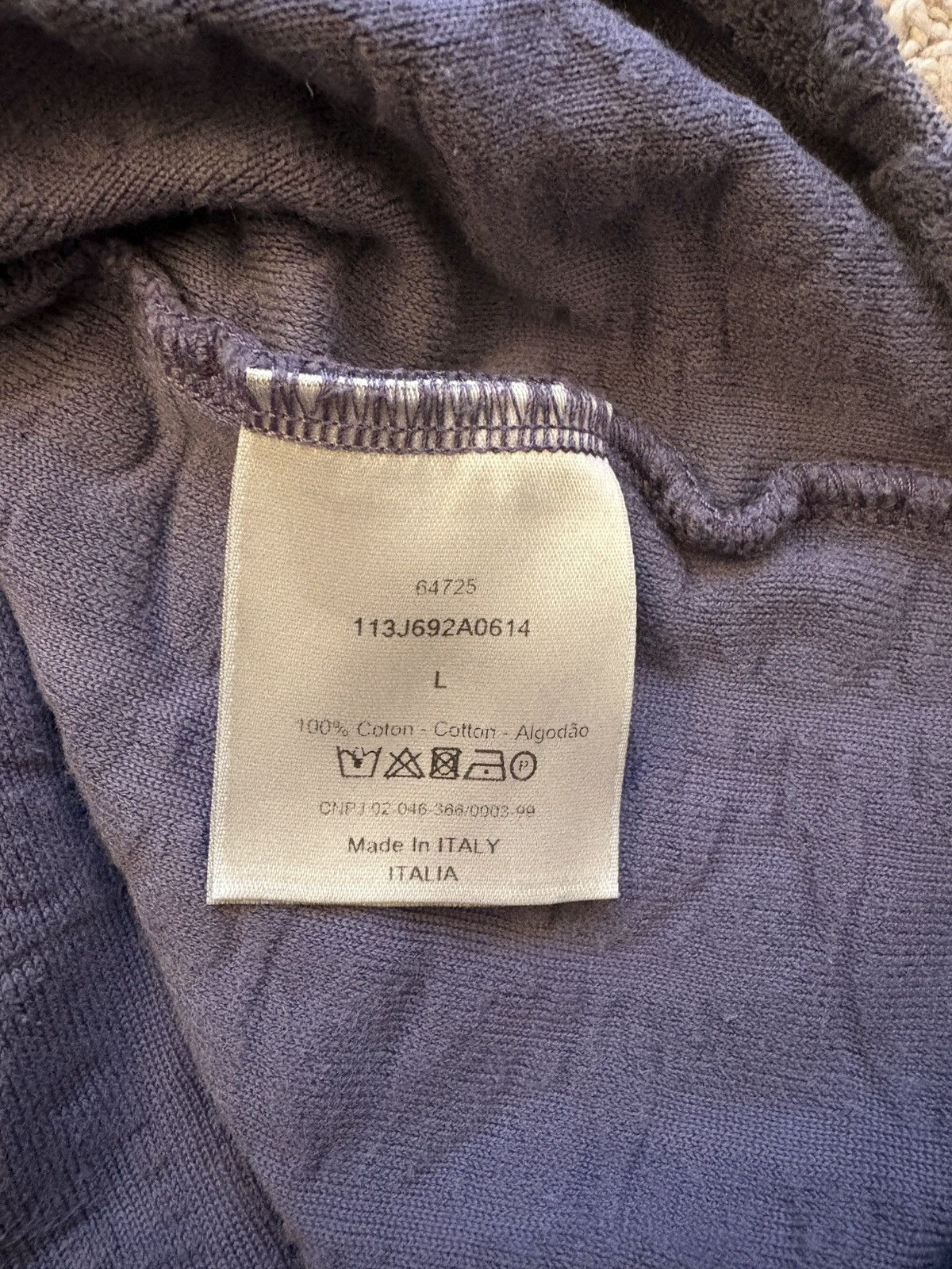 Dior Dior Oblique Towel Tee Purple Size US L / EU 52-54 / 3 - 4 Thumbnail