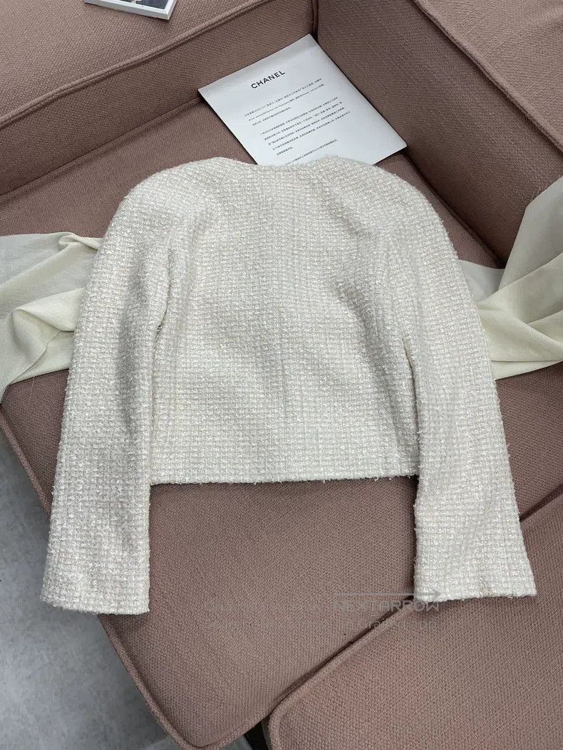 Chanel Chanel 25K beige tweed coat Size XS / US 0-2 / IT 36-38 - 3 Thumbnail
