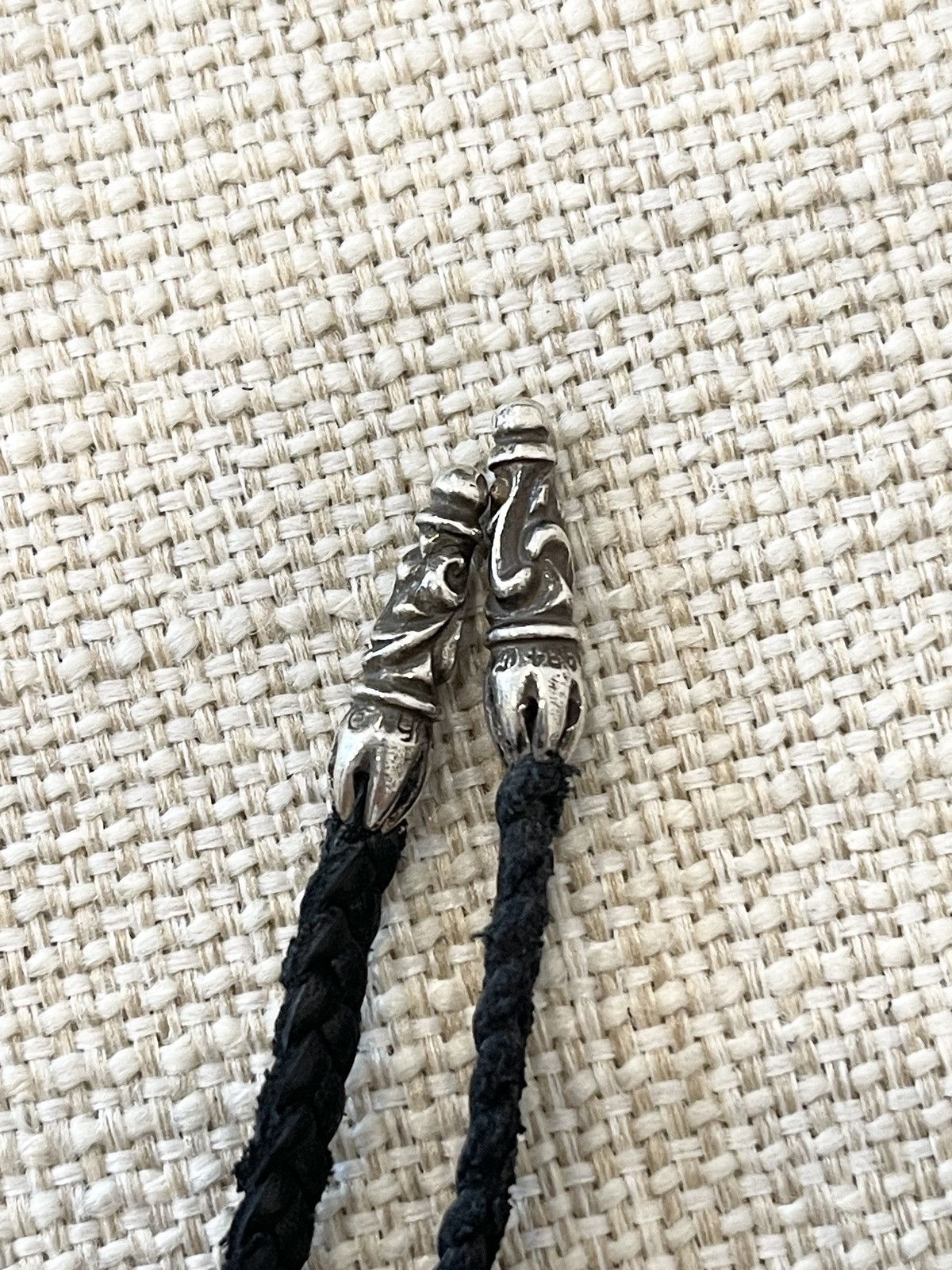Chrome Hearts Chrome Hearts Leather Braid Bolo Tie Necklace Bracelet ...