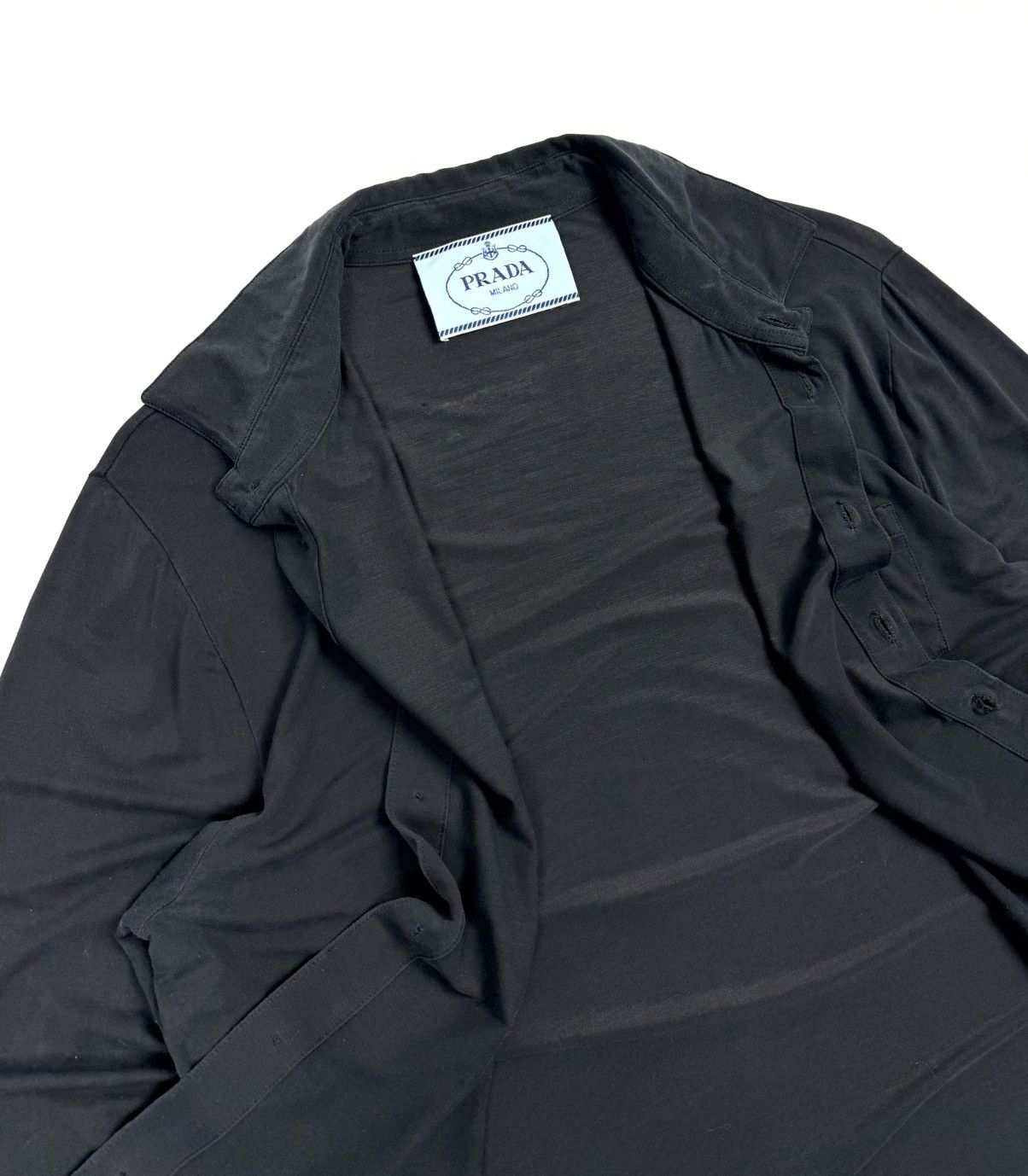 Prada RARE Prada Silk Button Up Shirt Big Blue Label Archive Size US XL / EU 56 / 4 - 10 Thumbnail