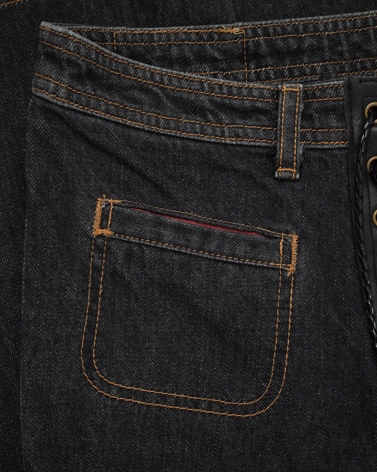 Japanese Brand × Le Grande Bleu (L.G.B.) × Tornado Mart ALBA ROSA lace-up leather flare jeans Size US 27 - 4 Thumbnail