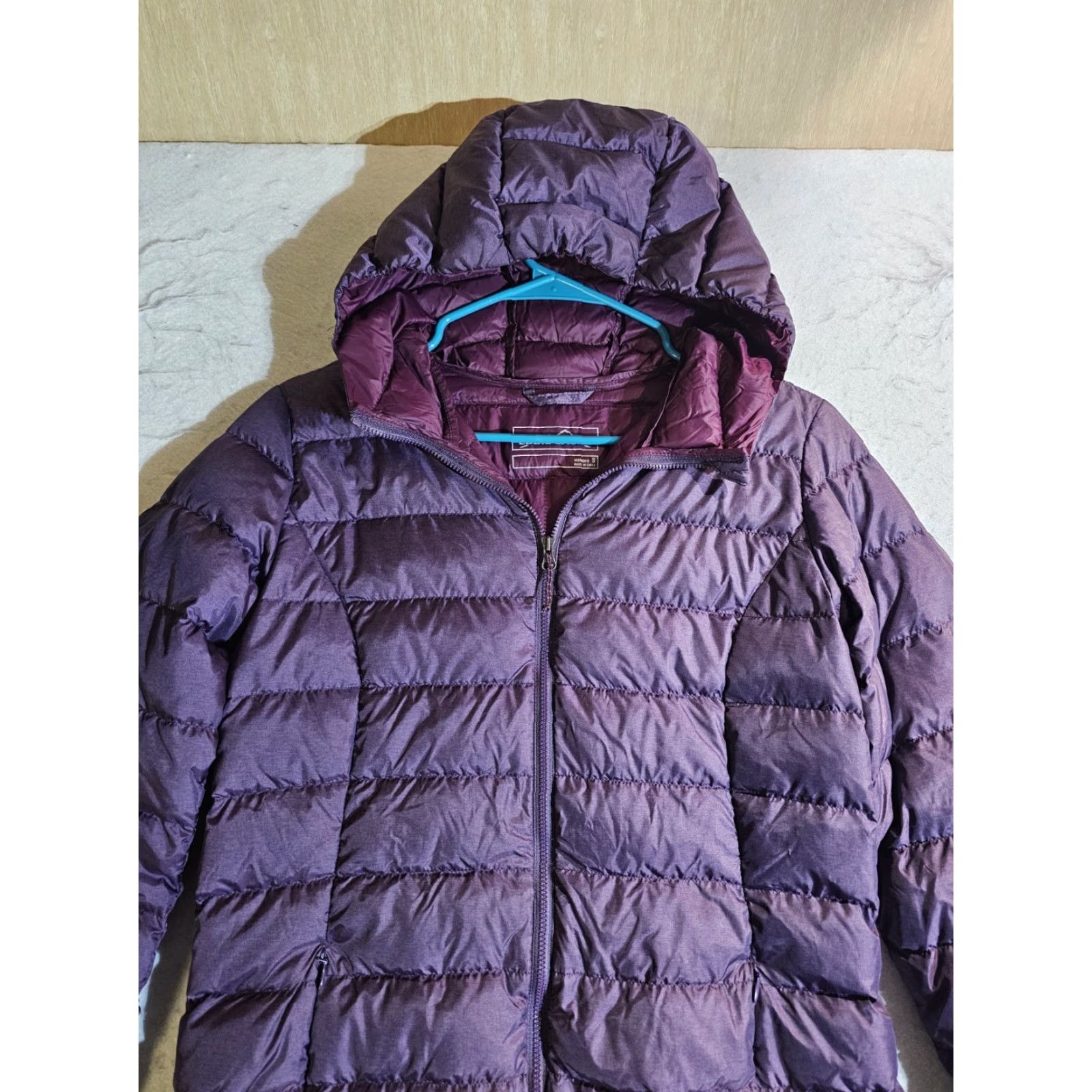 Eddie Bauer Eddie Bauer Signature Goose Down Quilted Puffer Jacket Hooded Women's Size S Purple - Packable, Long, Zip, Softshell, Casual Outdoor Size S / US 4 / IT 40 - 6 Thumbnail