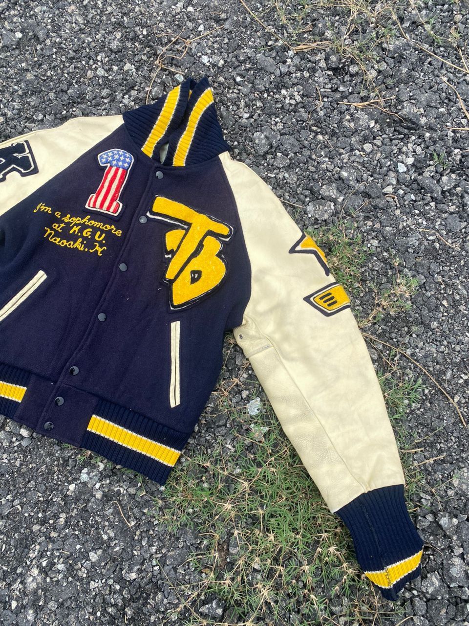 Vintage Vintage varsity jacket custom made by tm Ethetics Size US M / EU 48-50 / 2 - 2 Thumbnail
