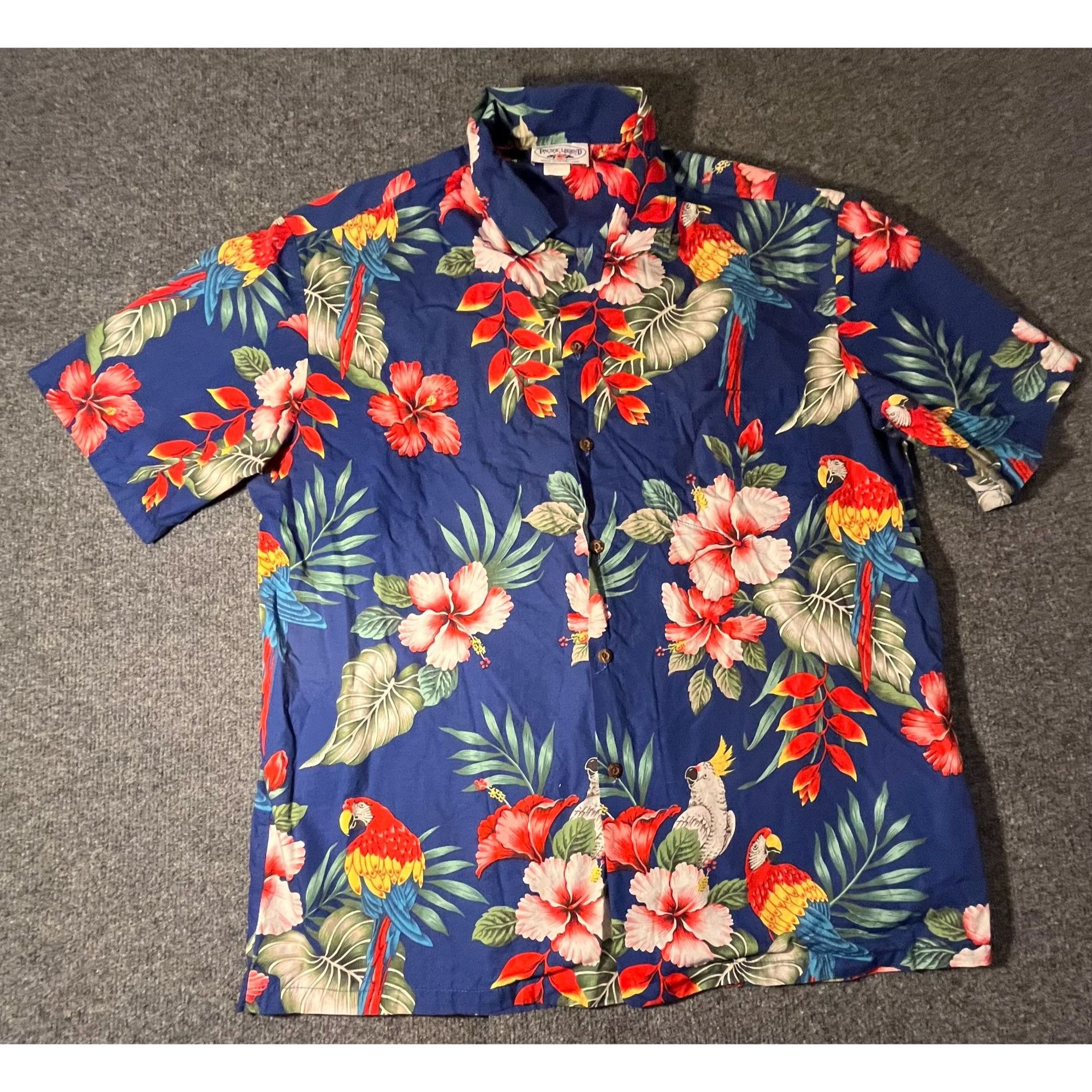 Pacific Legend pacific legend hawaiian shirt size XL blue floral all over p Size US XL / EU 56 / 4 - 1 Thumbnail