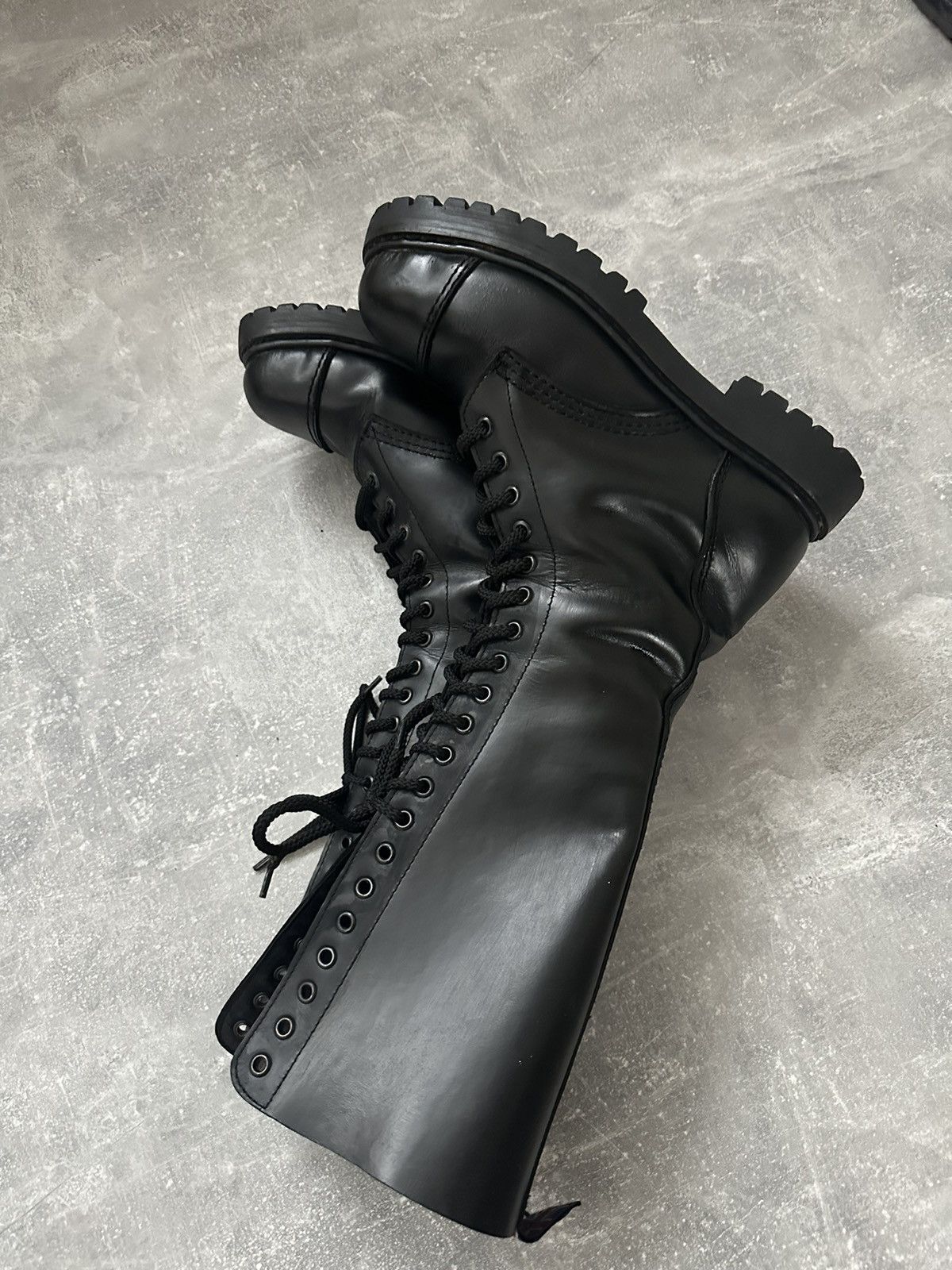 Japanese Brand Vintage Avant Garde Invader England combat leather boots Size US 8.5 / EU 41-42 - 8 Thumbnail