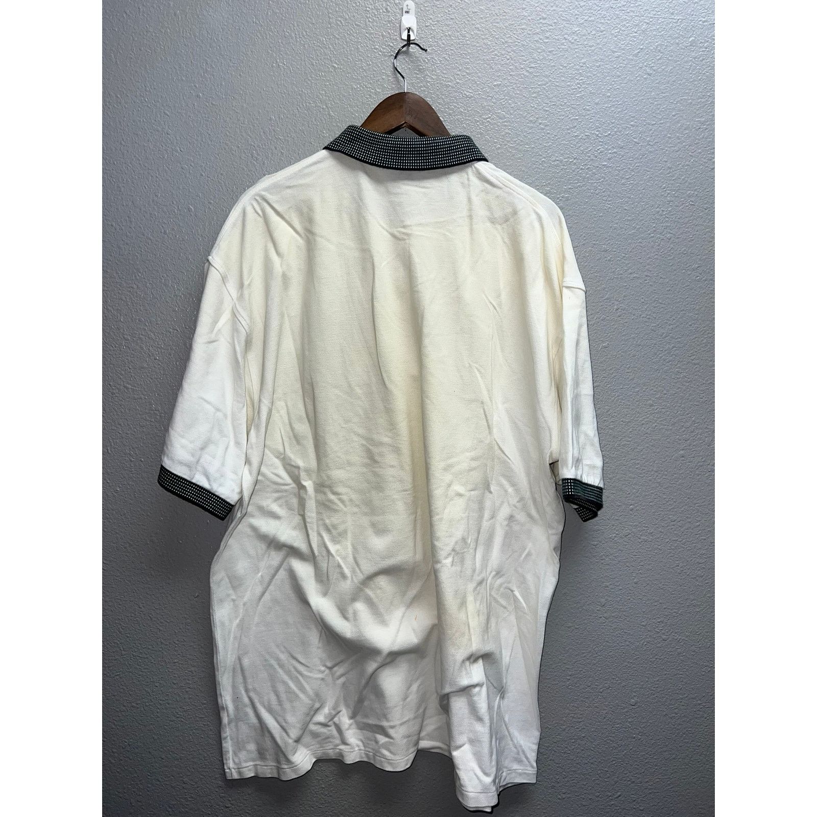 Antigua Vintage Antigua Polo Shirt White Green Checkered Sleeves 2X Size US XXL / EU 58 / 5 - 6 Thumbnail