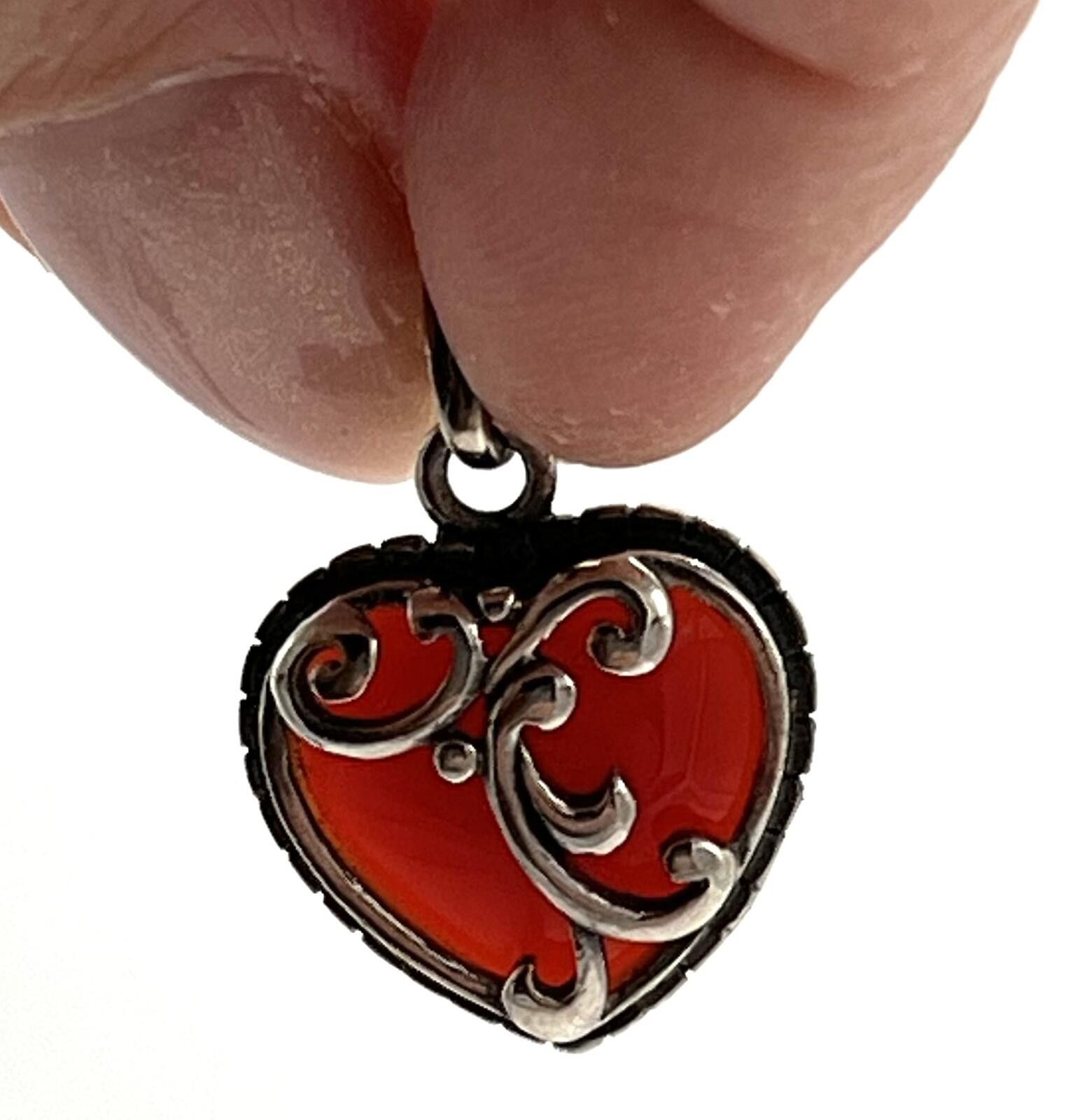 Other Sterling Silver Carnelian Heart Filigree Heart Pendant Size ONE SIZE - 2 Thumbnail