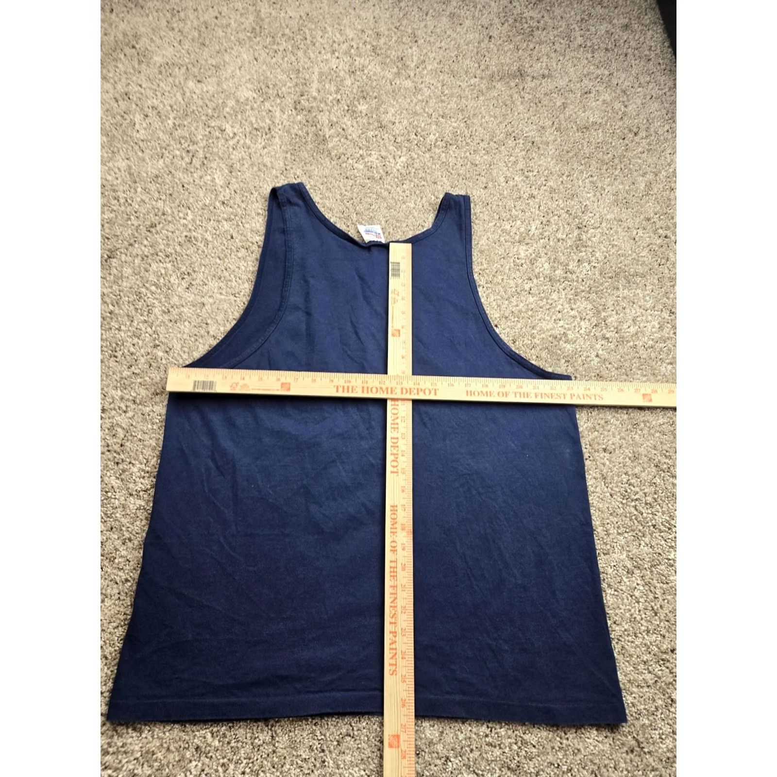 Hanes VINTAGE Hanes T-Shirt Shirt Men XL Blue USA Flag Graphic 90s Jazzercise Tank Top Sleeveless Round Neck Graphic Print Patriotic Size US XL / EU 56 / 4 - 5 Thumbnail