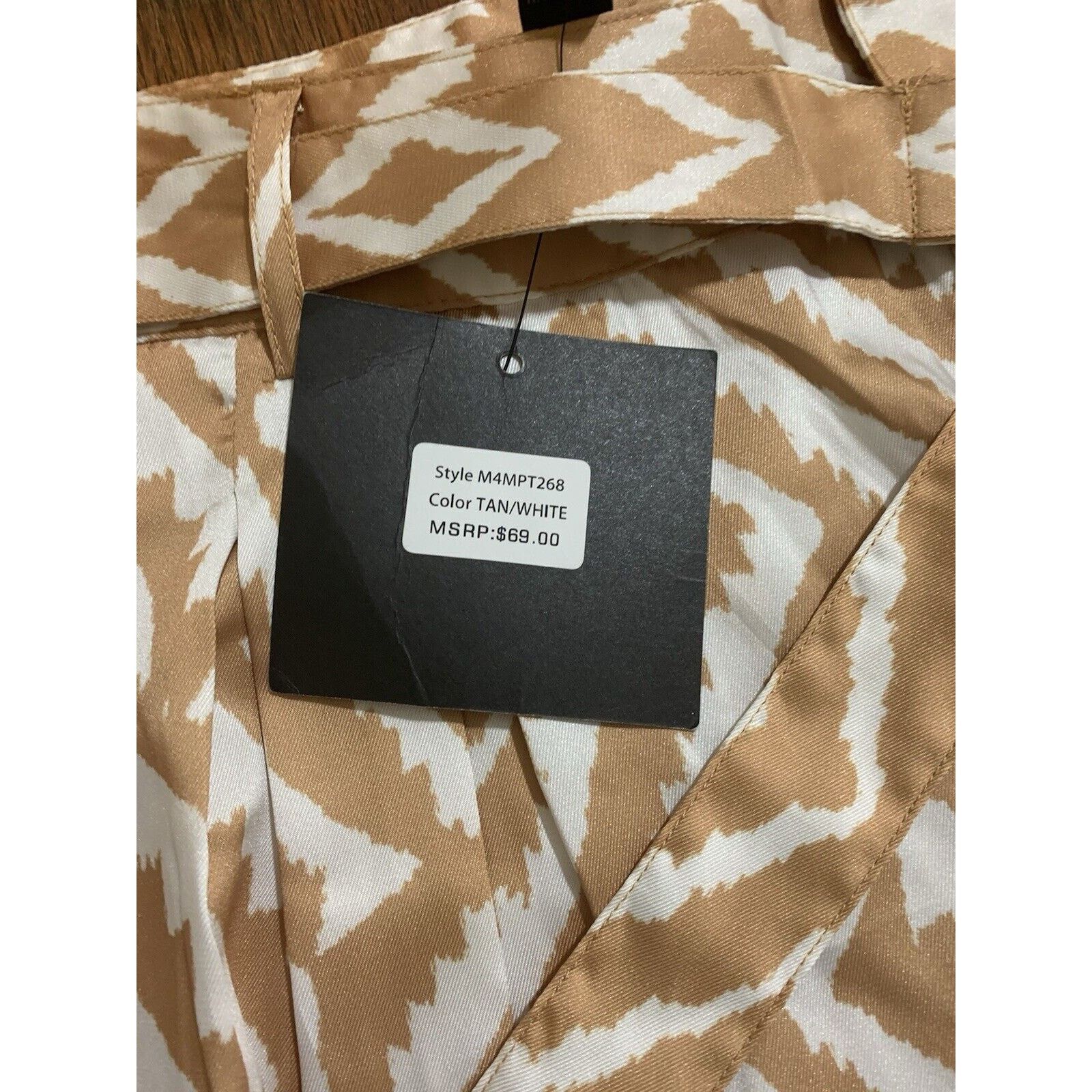 Marcs Marc NY Wide Leg Palazzo Pant Geometric Print Size 12 NWT Size 34" / US 12 / IT 48 - 6 Thumbnail