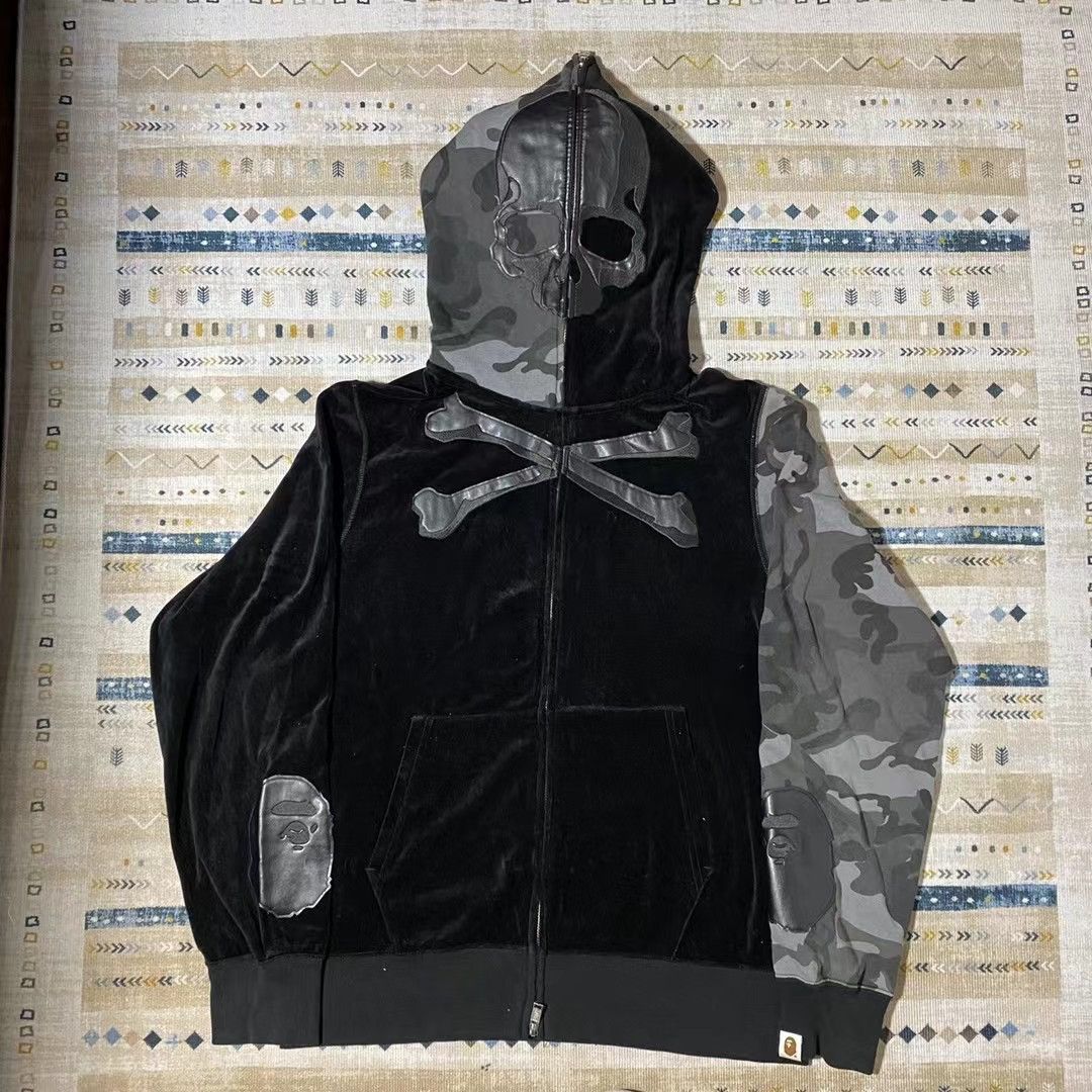 Bape Mastermind Japan BAPE x MASTERMIND FULL ZIP HOODIE Grailed