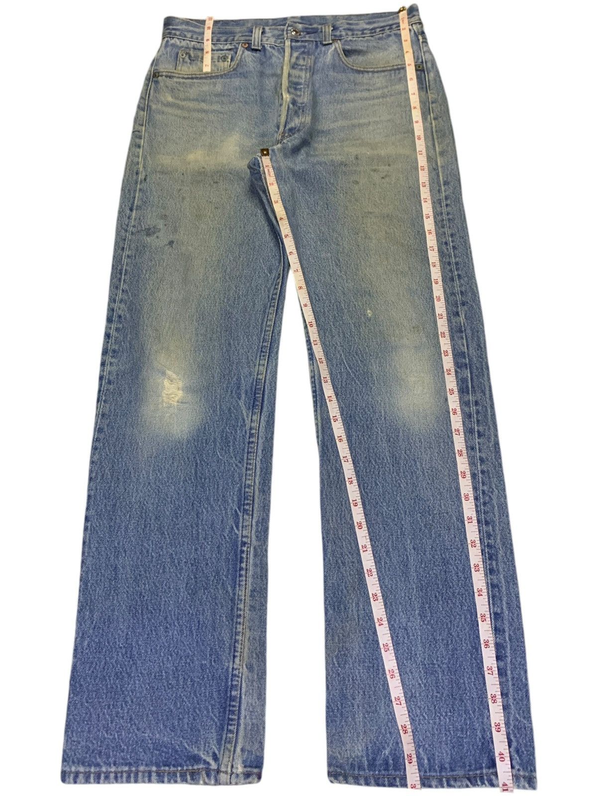 Levi's Vintage 90s Levis 501 Mud Wash Distressed Loose Jeans Size US 31 - 12 Thumbnail