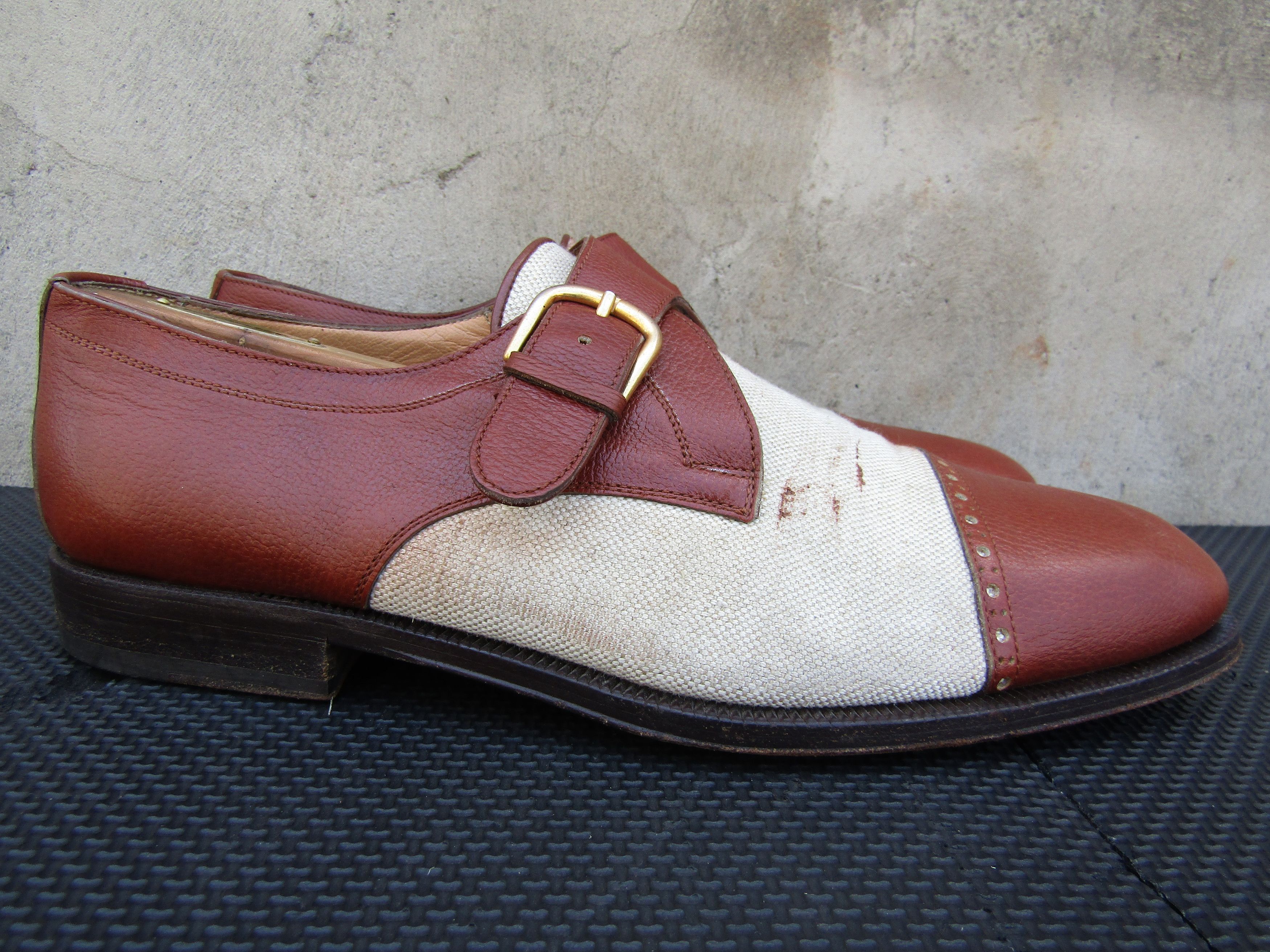Bally BALLY SEXTON LOAFERS LEATHER & CANVAS MONK STRAP Size US 9 / EU 42 - 6 Thumbnail