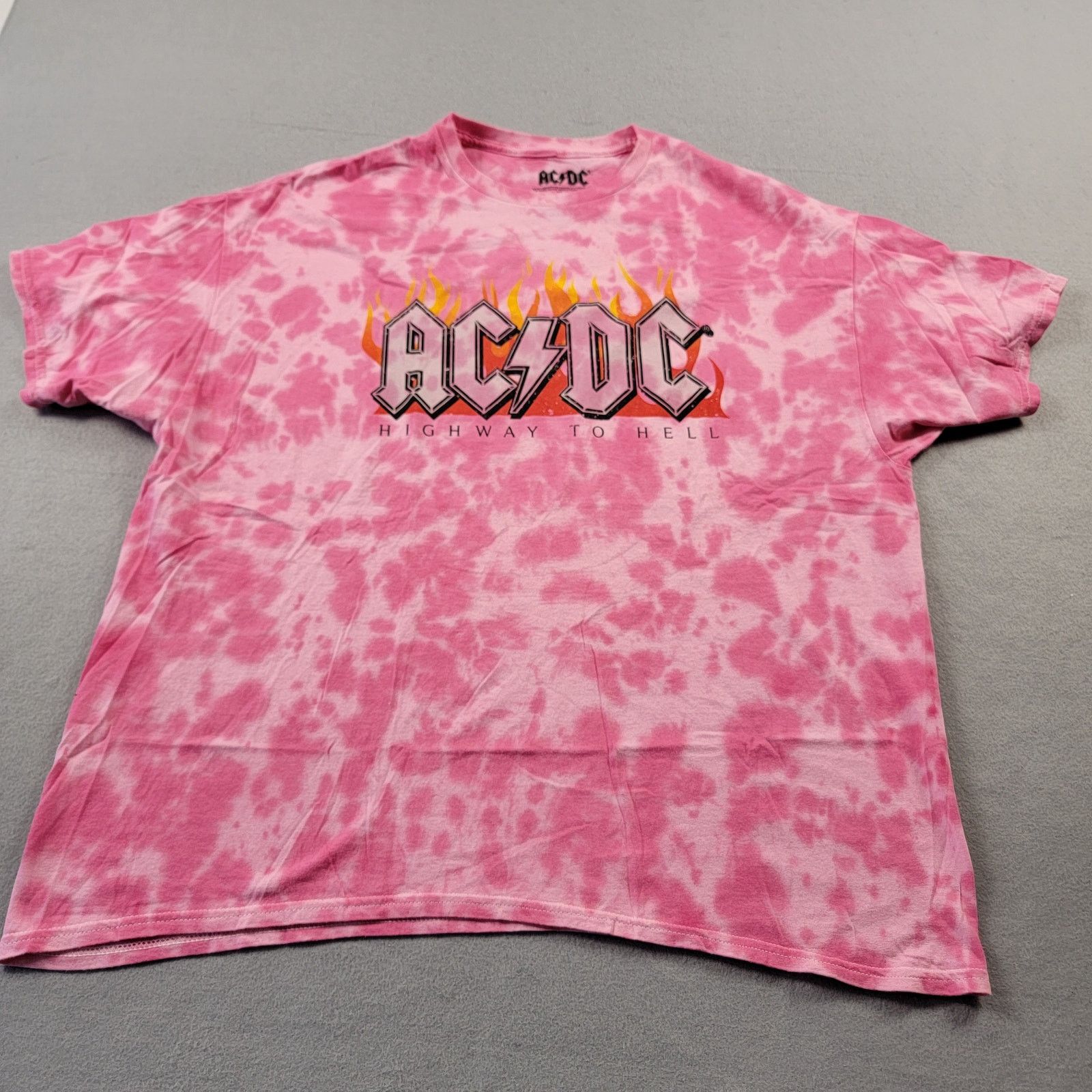 AC/DC AC/DC Highway to Hell Pink Tie Dye T Sz XL (447) Size US XL / EU 56 / 4 - 1 Thumbnail