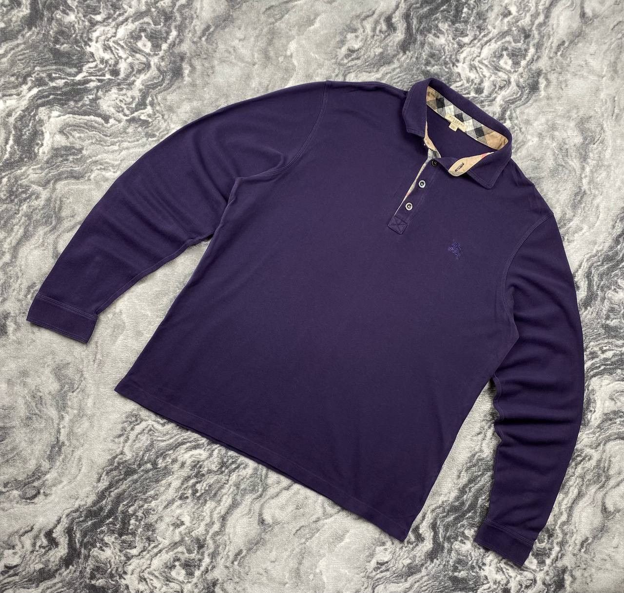 Burberry Vintage Burberry Brit Polo Nova Check Long Sleeve Men Size US XXL / EU 58 / 5 - 1 Thumbnail