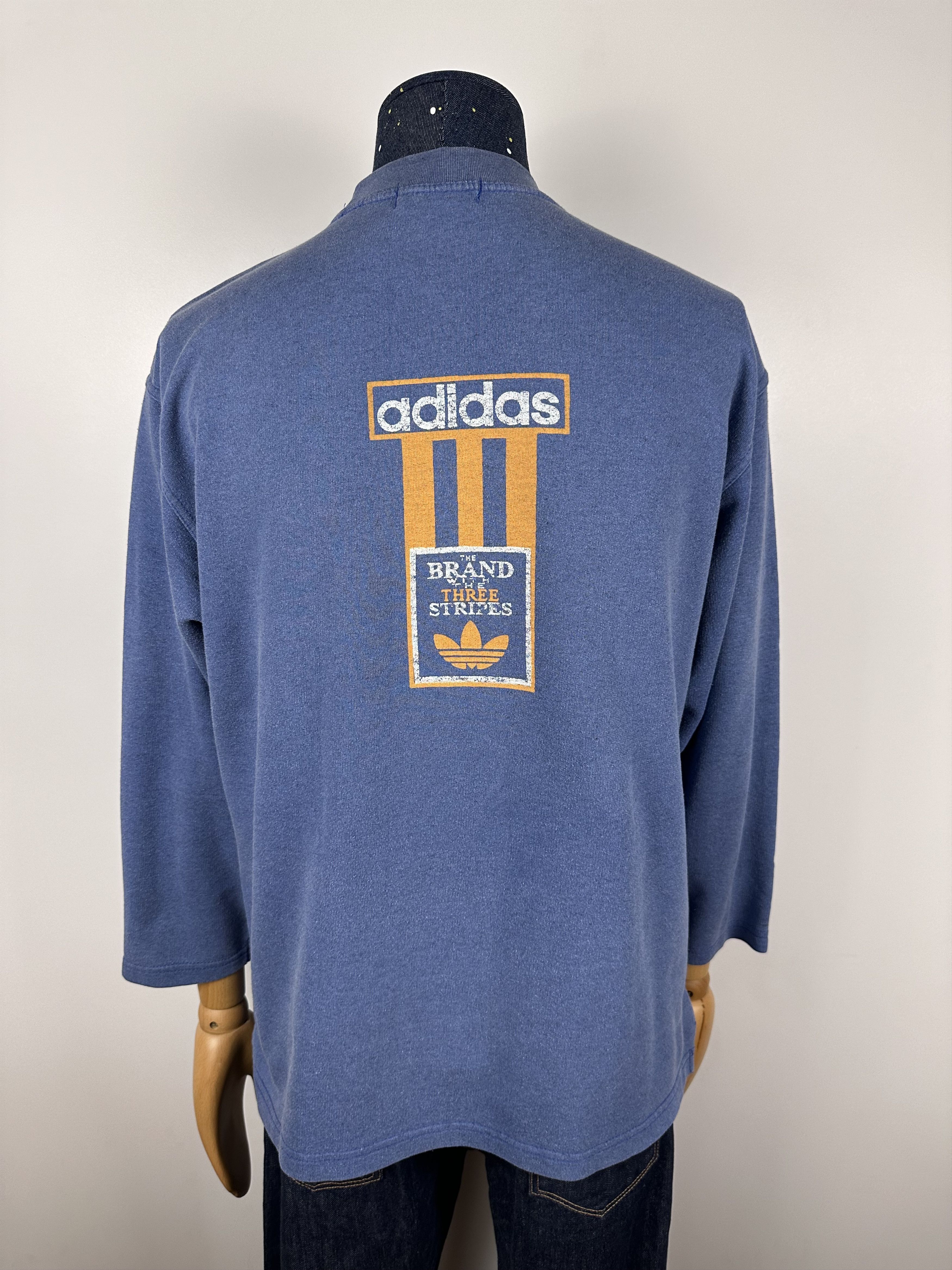 Adidas × Vintage Adidas Originals Sweatshirt Vintage 90s Blue Mens size S Size US S / EU 44-46 / 1 - 1 Thumbnail