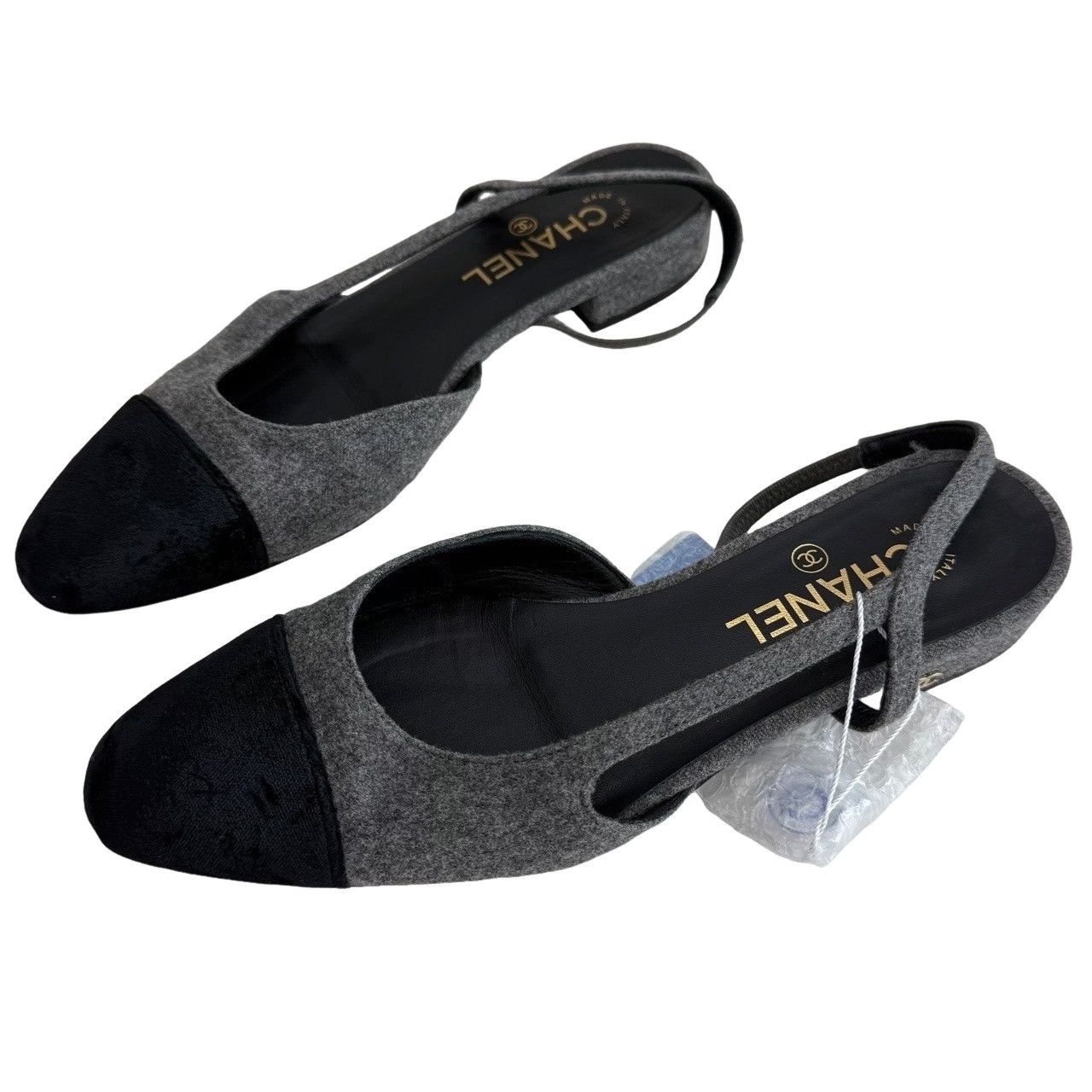 Chanel Chanel Wool & Velvet Slingback Flats Size 38.5 Size US 8.5 / IT 38.5 - 1 Thumbnail