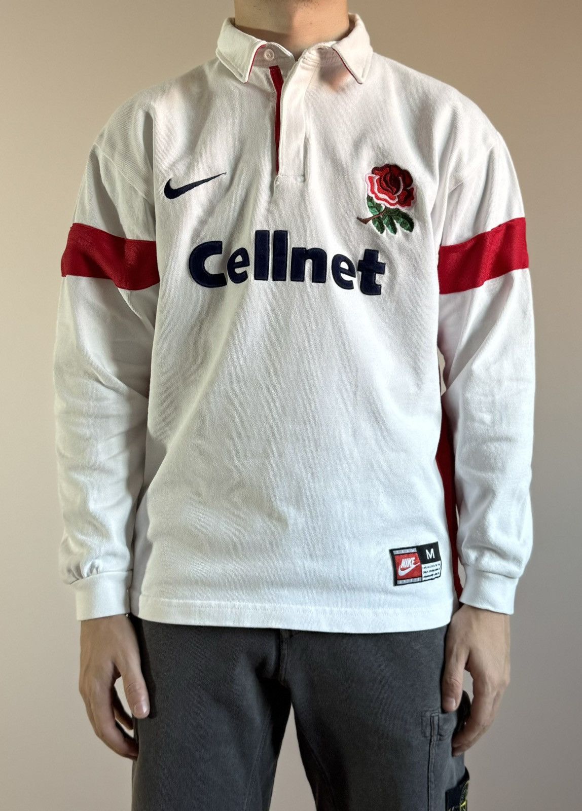 Nike Vintage Nike England 1997 Home Rugby Sweater Polo Sweatshirt Size US M / EU 48-50 / 2 - 1 Thumbnail
