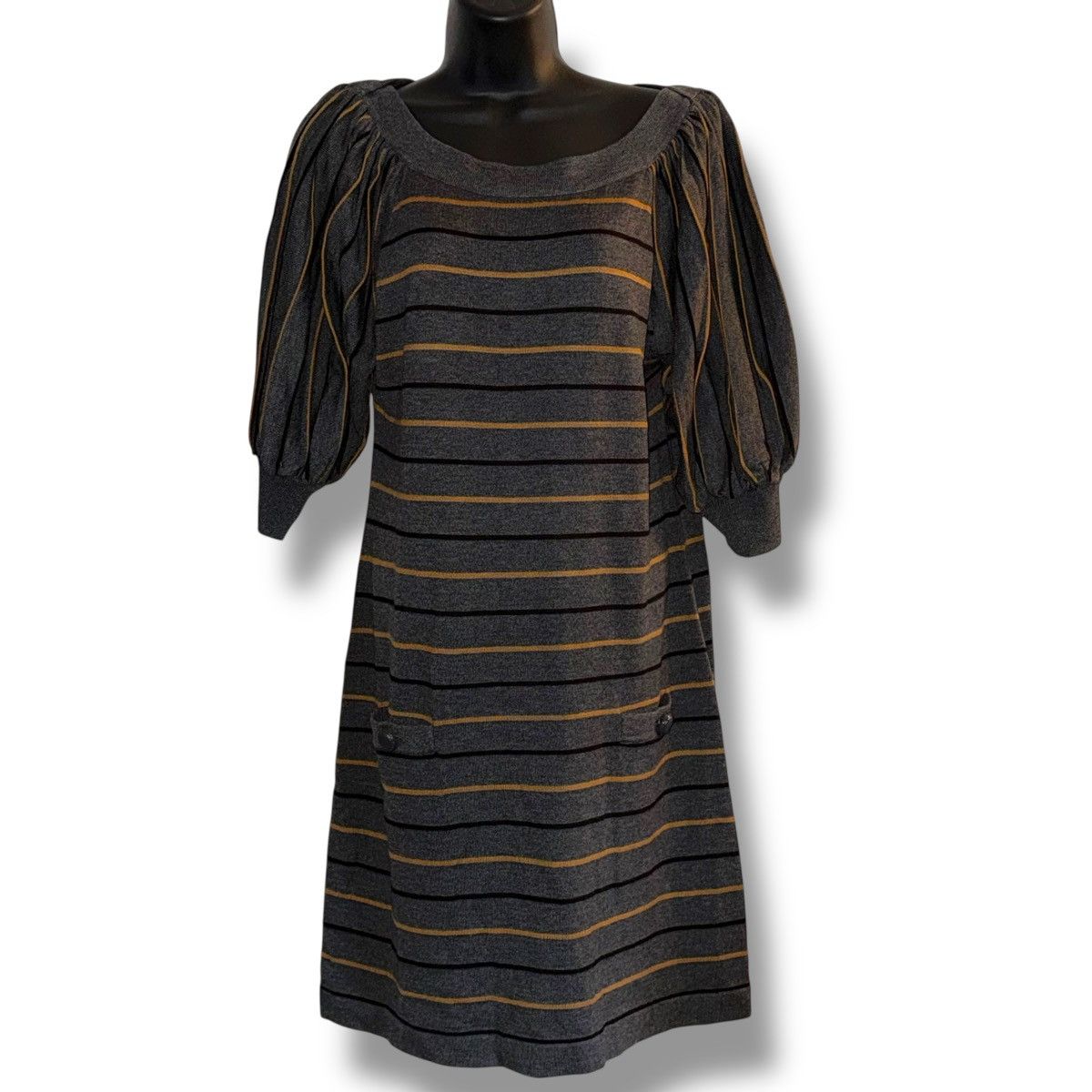 Other Jessica Howard gray striped sweater dress Size L / US 10 / IT 46 - 1 Thumbnail