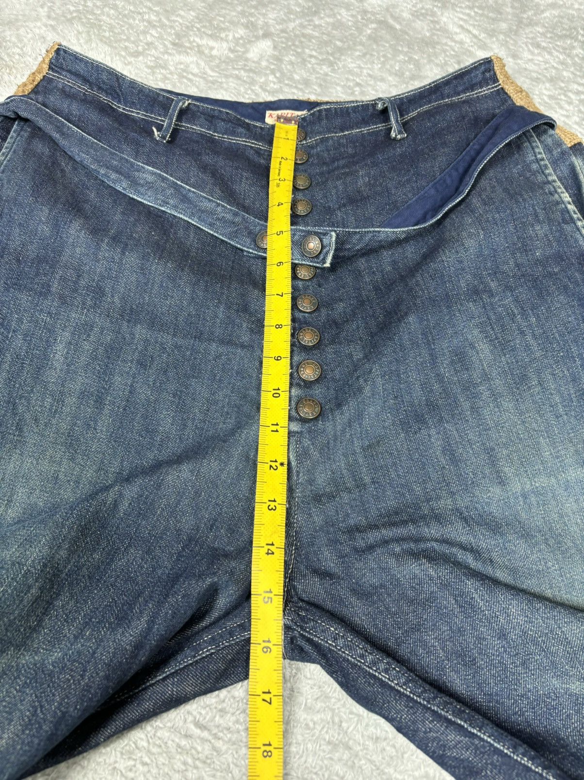 Kapital Kountry Kapital Kiro Hirata Hemp Switching Denim Clown Pants S0368 Size US 32 / EU 48 - 13 Thumbnail