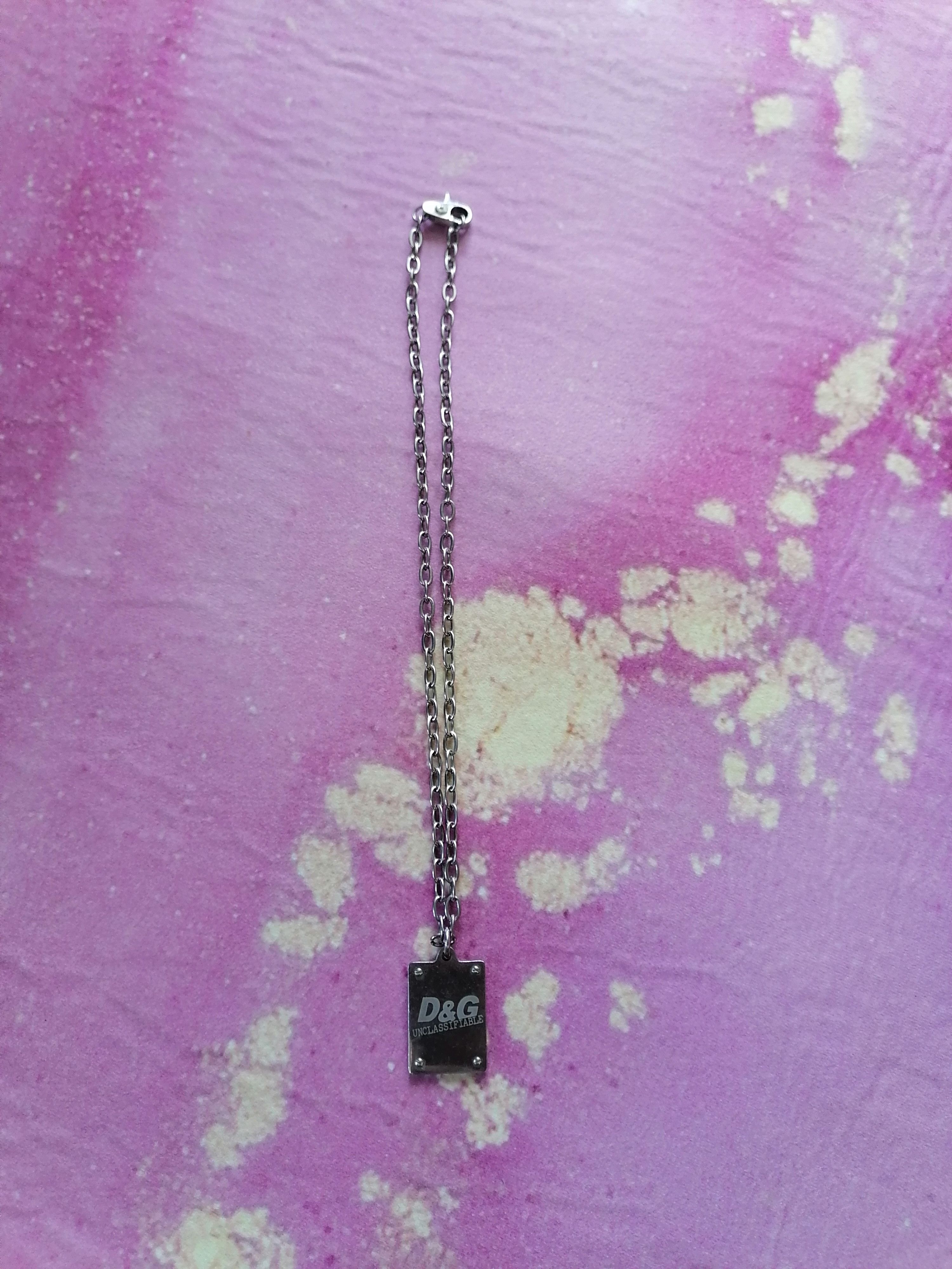 Dolce & Gabbana × Jewelry Dolce & Gabbana Unclassfiable Plate Necklace Size ONE SIZE - 3 Thumbnail