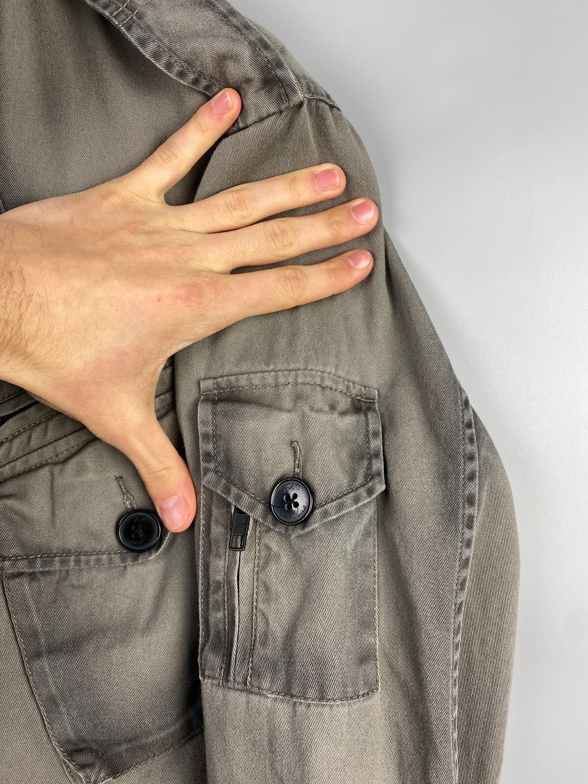 Allsaints All Saints Mens Garment Dyed Mason Overshirt Jacket Size US M / EU 48-50 / 2 - 10 Thumbnail