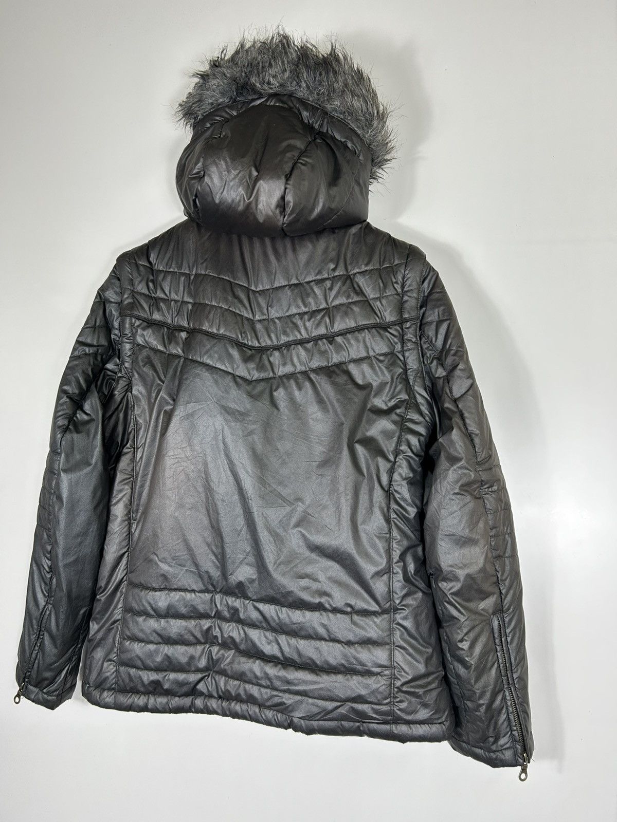 Mossimo Mossimo Vintage Black Puffer Jacket with Faux Fur Hood Size US M / EU 48-50 / 2 - 16 Thumbnail