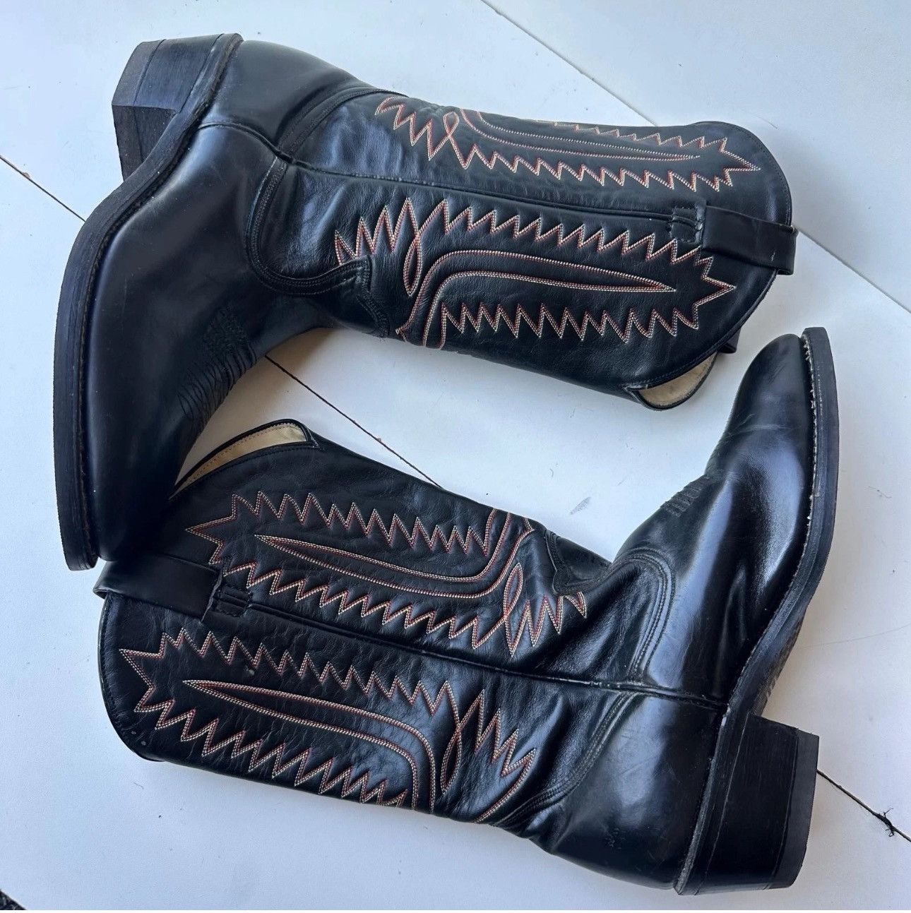 Other Tufgum Vintage Unisex Western Cowboy Boots Leather Size 11 Size US 11 / EU 44 - 11 Thumbnail
