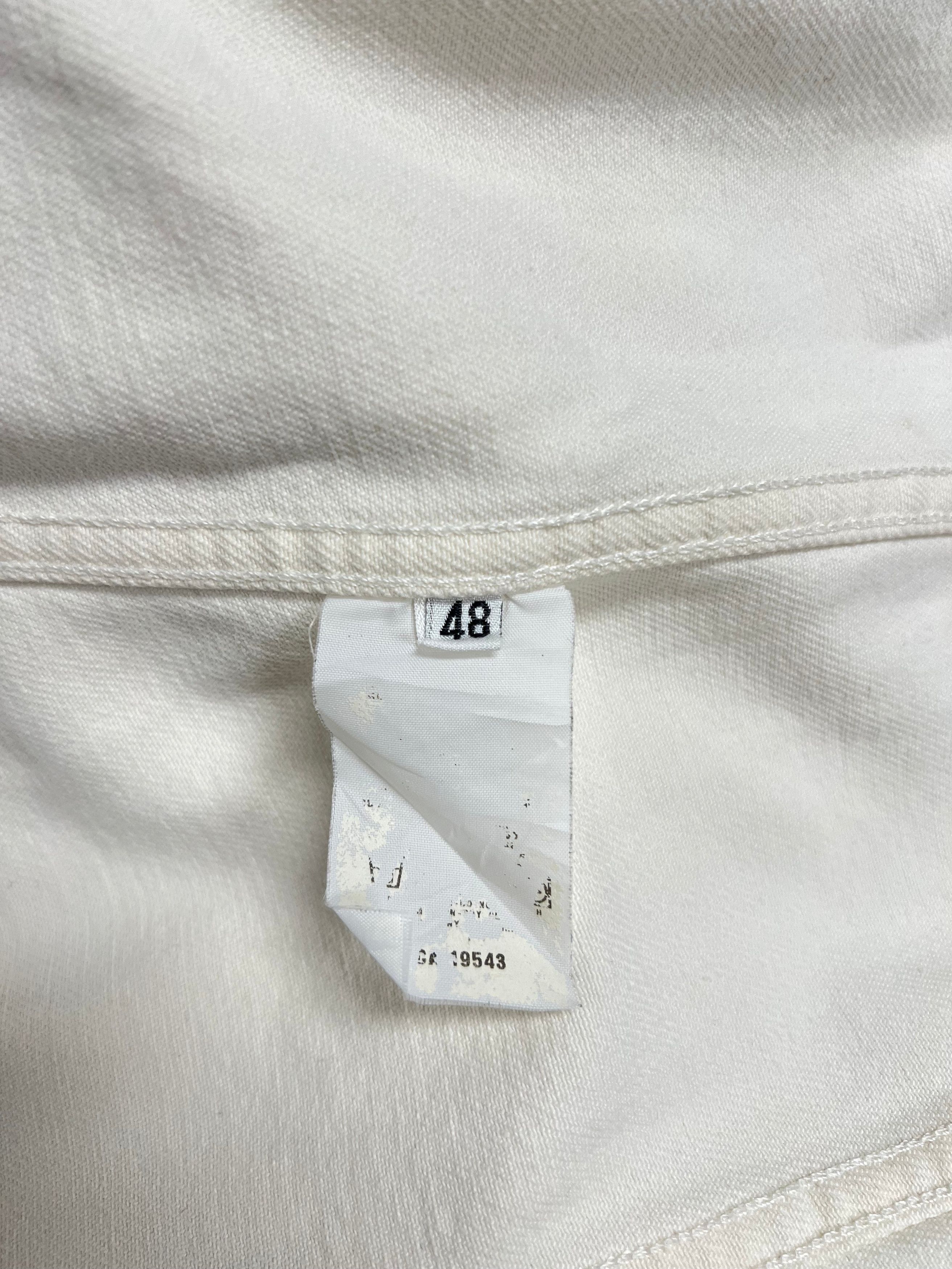 Helmut Lang Vintage 1998 Helmut Lang White ‘Sanded Denim’ Trucker Jacket Size US M / EU 48-50 / 2 - 5 Thumbnail