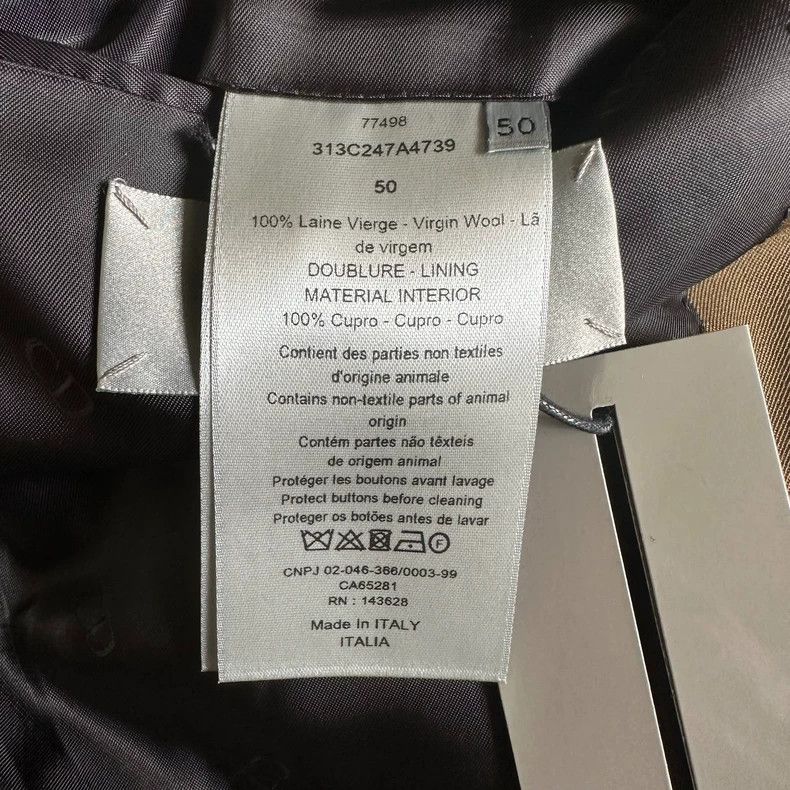Dior Dior Light brown gun collar streamer double-breasted wool Size 50R - 6 Thumbnail