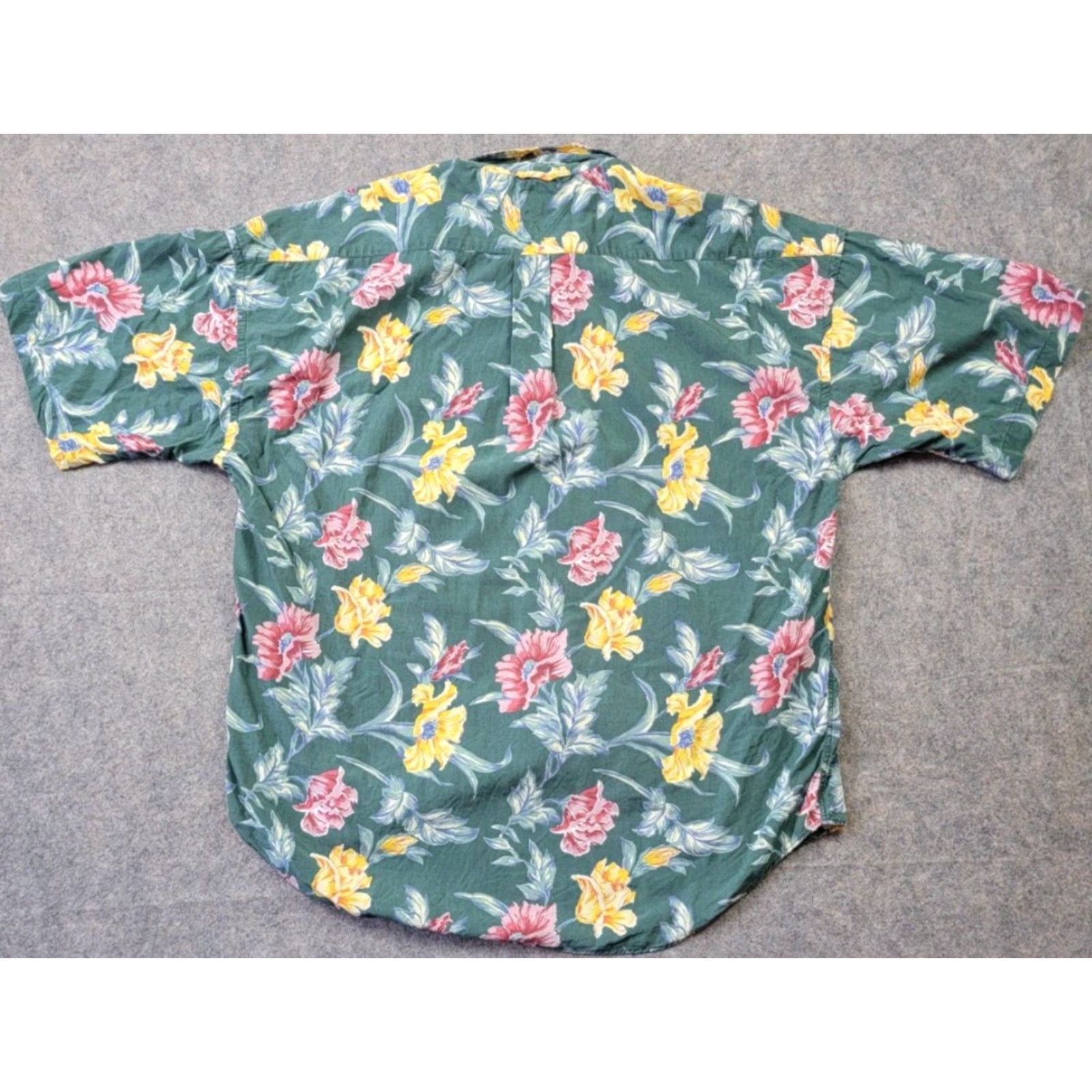 Tommy Hilfiger Tommy Hilfiger Shirt Mens XL Green Floral Button Up Short Sleeve Vintage 90's Size US XL / EU 56 / 4 - 5 Thumbnail