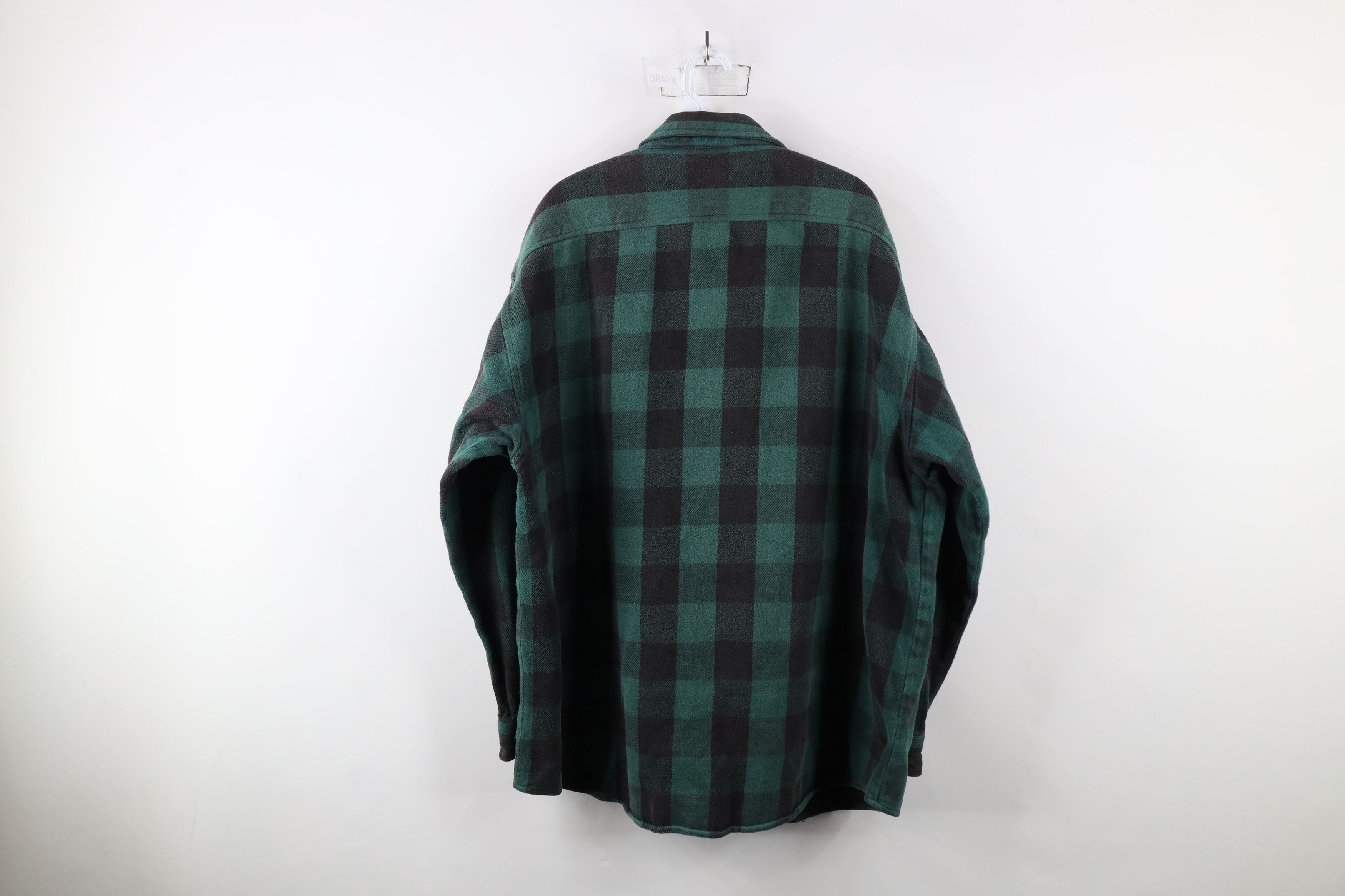 Vintage Vintage 90s Streetwear Heavyweight Button Shirt Plaid Size US XXL / EU 58 / 5 - 9 Thumbnail