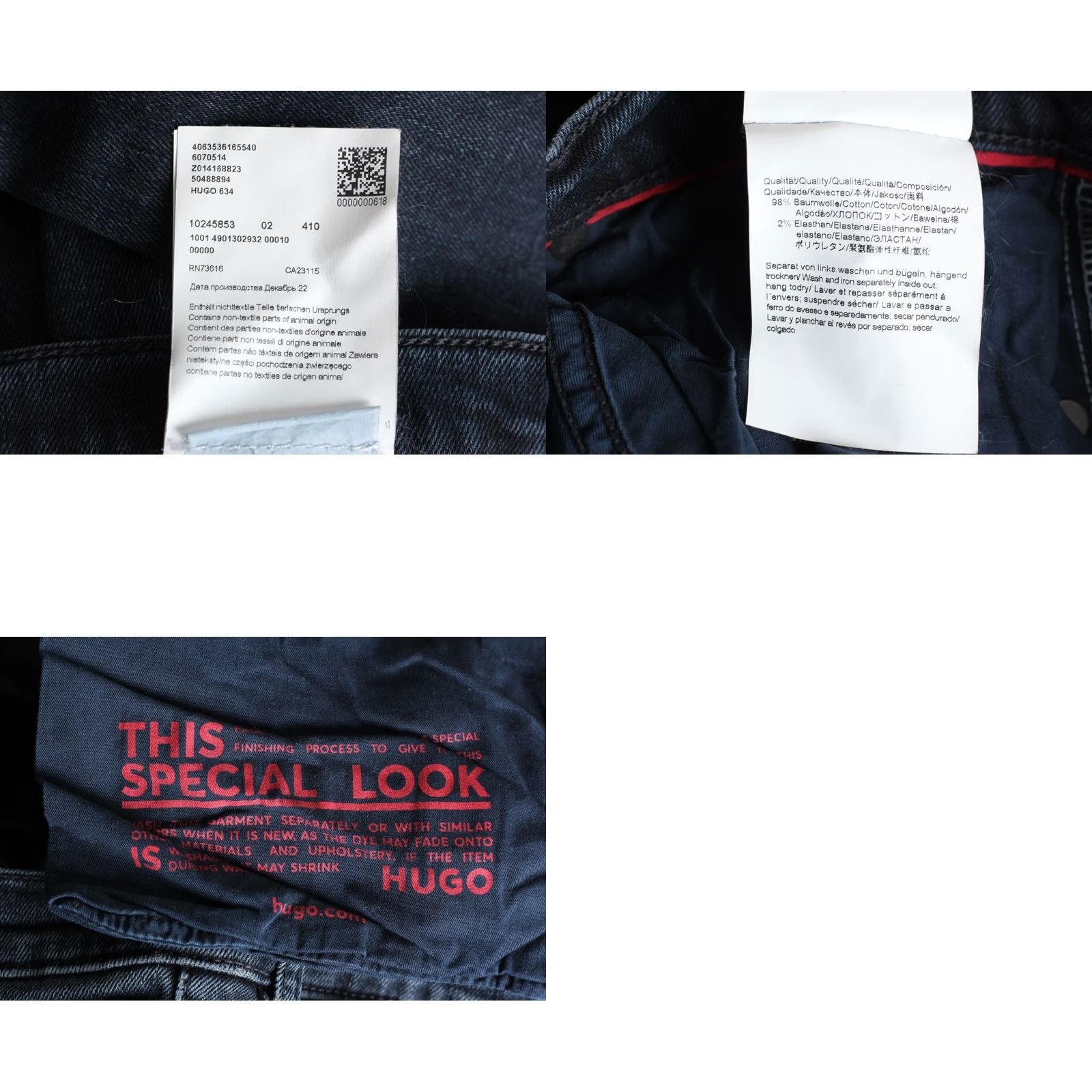 Hugo Boss HUGO BOSS Jeans Mens 32 Blue Men Size W32 L30 Stretch Tapered Size US 32 / EU 48 - 8 Thumbnail